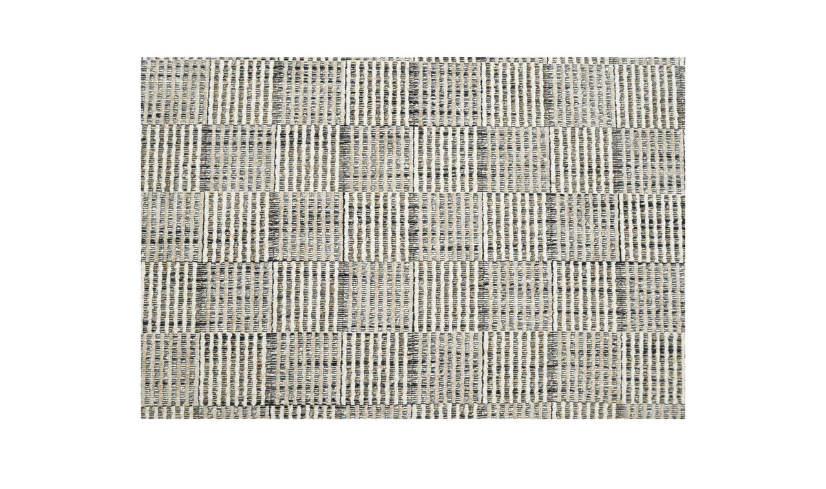 Heath Black And Beige Weave Bench - Ornate Home