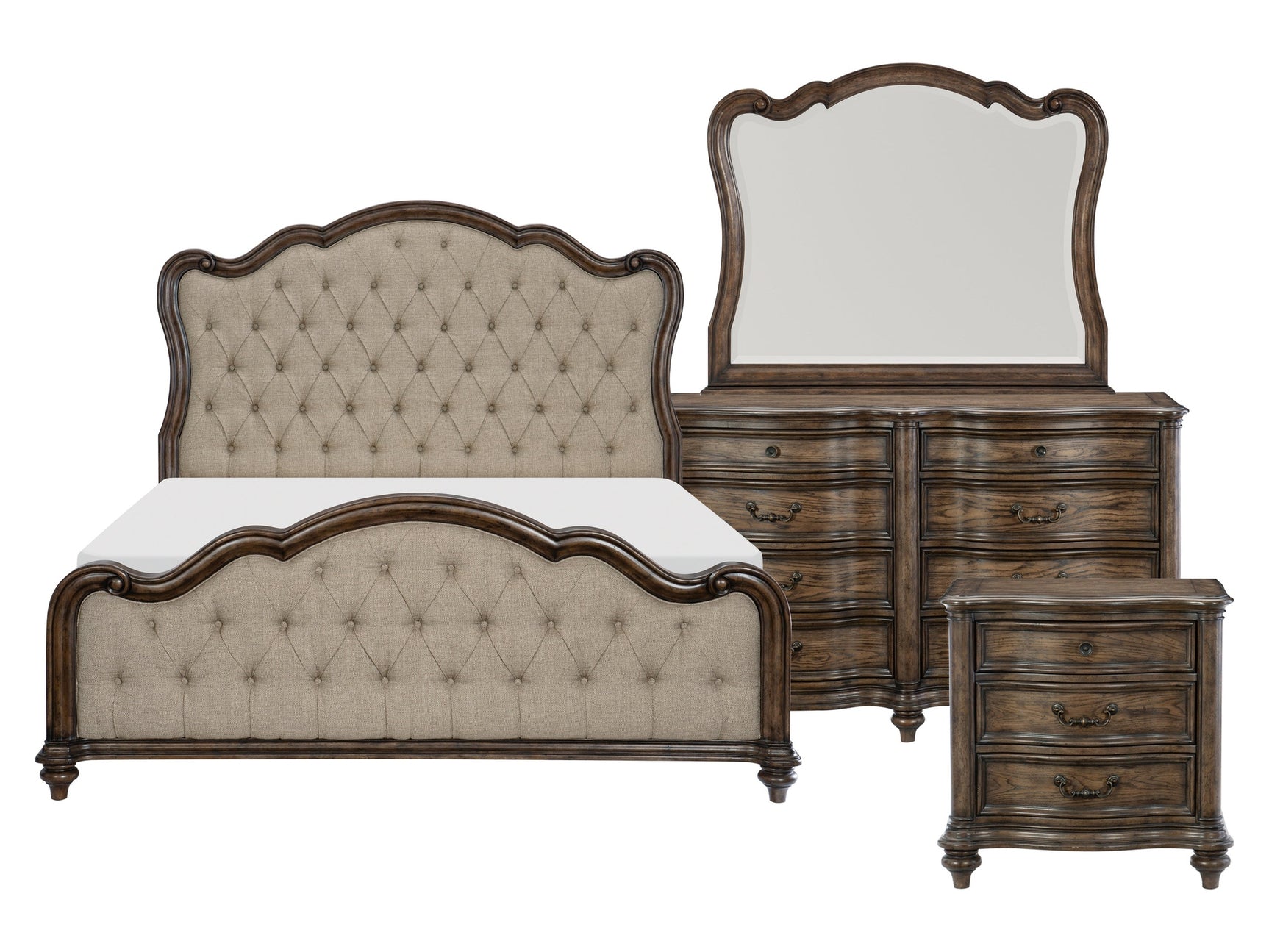 Heath Court Brown 4-piece Queen Bedroom Set - Ornate Home
