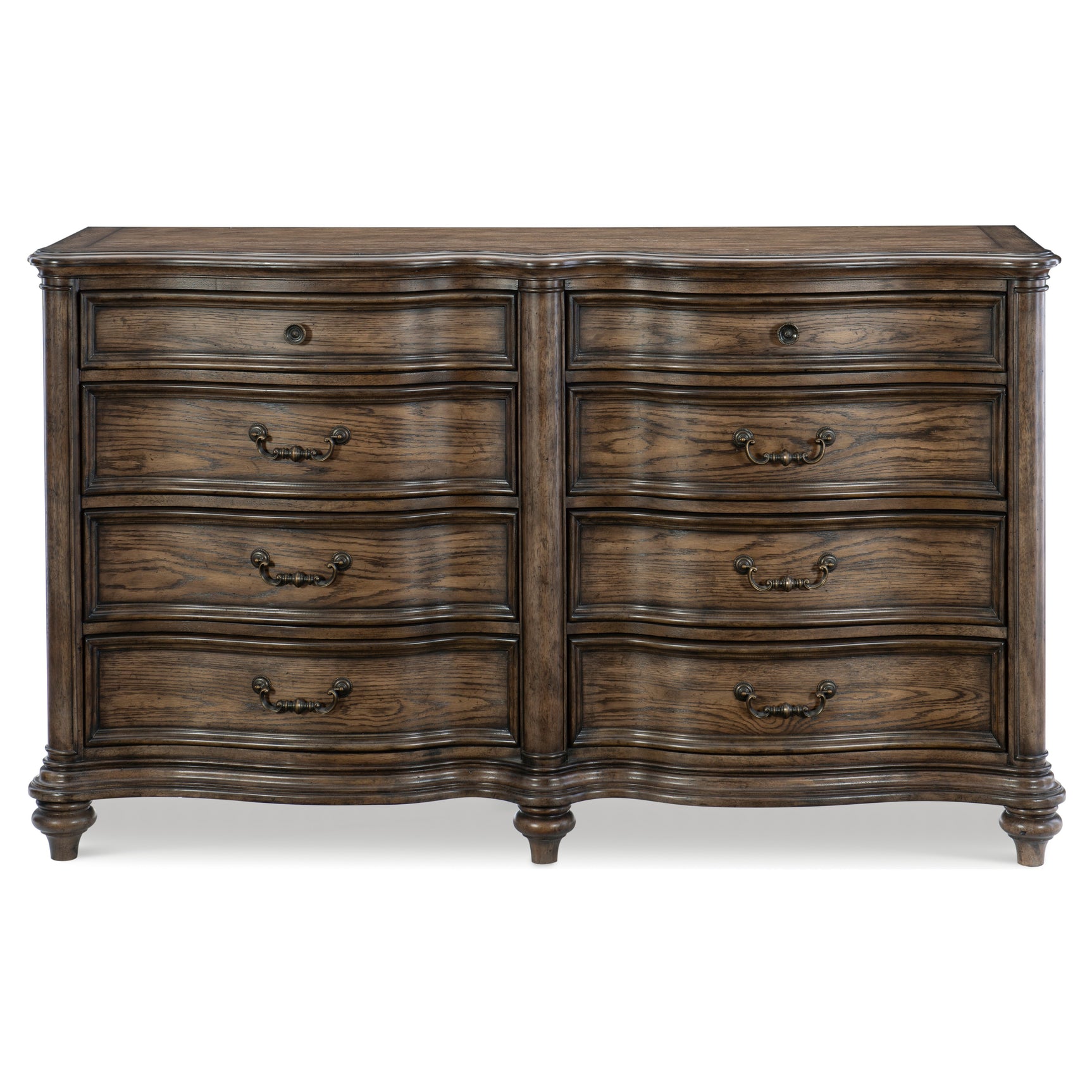 Heath Court Brown Oak/Brown 5-Piece Queen Bedroom Set - Ornate Home