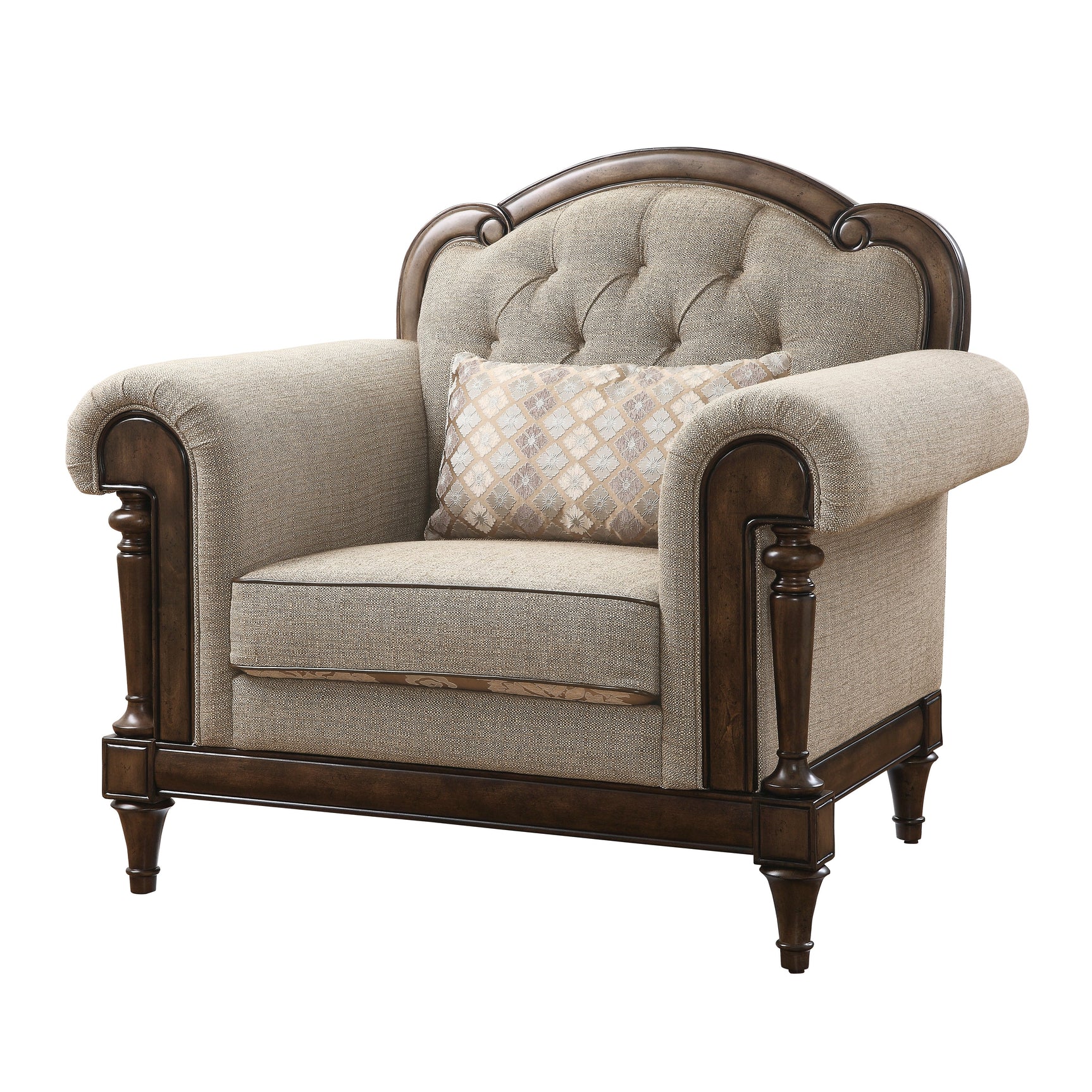 Heath Court Brown Oak Chair - Ornate Home