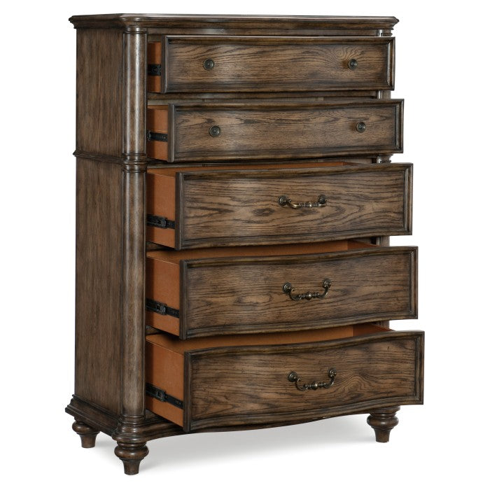 Heath Court Brown Oak Chest - Ornate Home