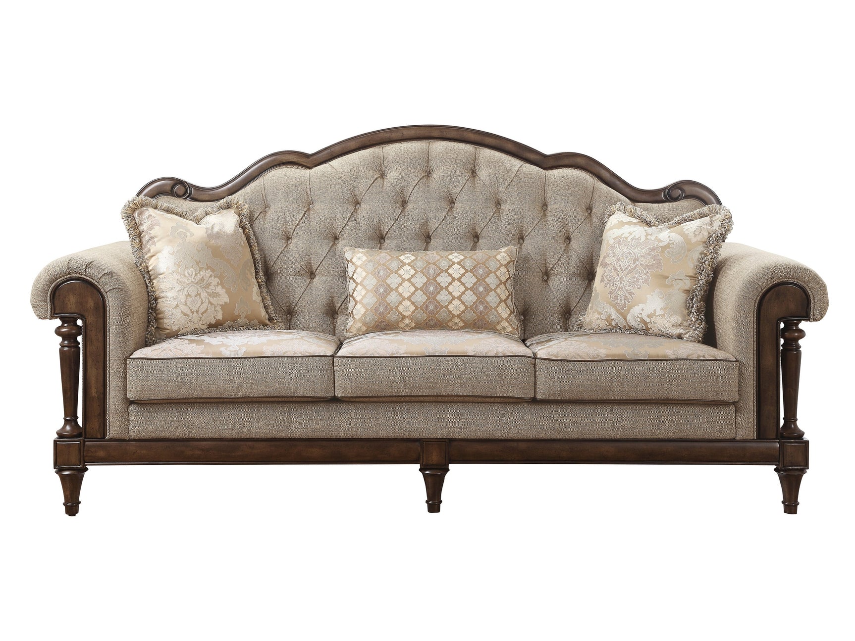 Heath Court Brown Oak Sofa - Ornate Home
