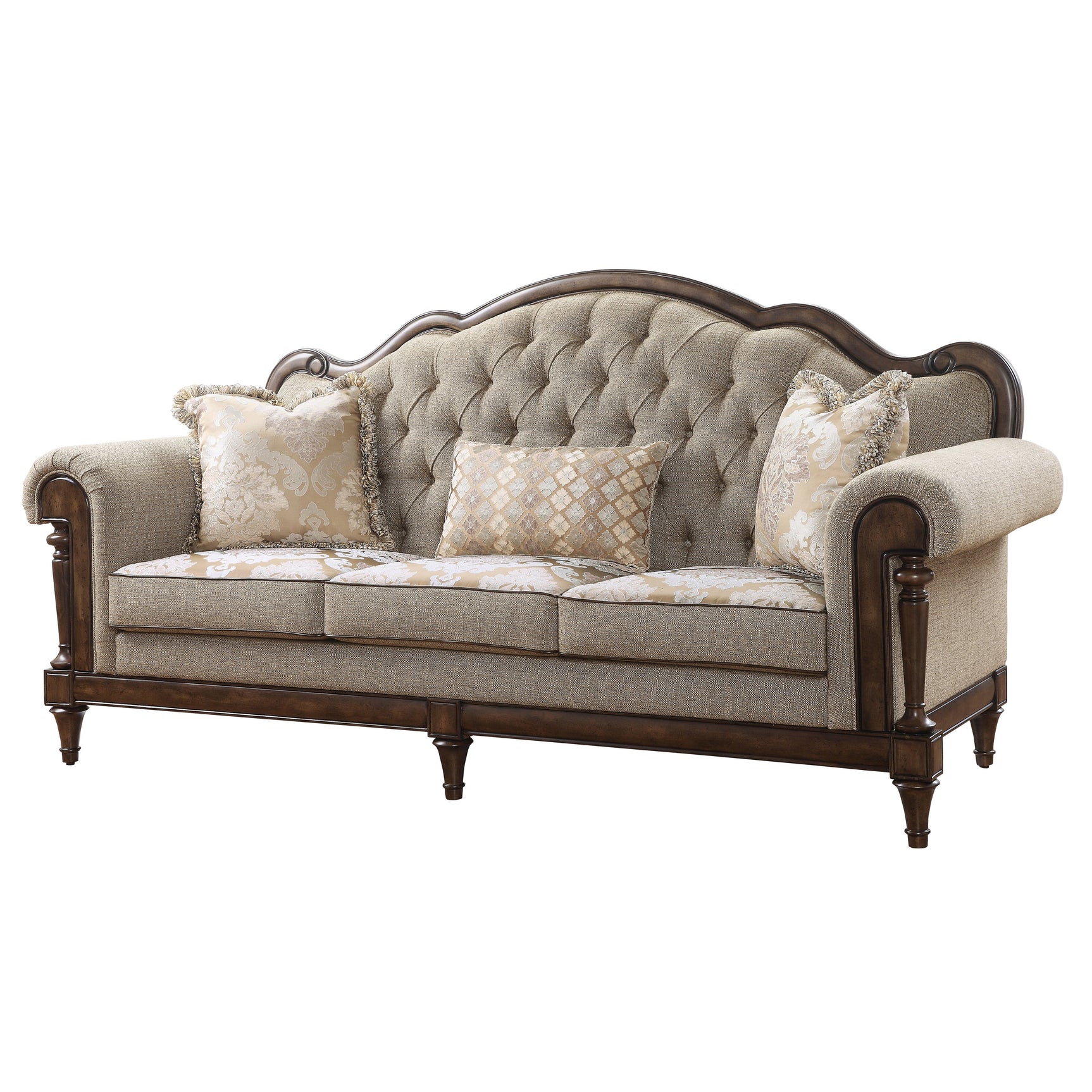 Heath Court Brown Oak Sofa - Ornate Home
