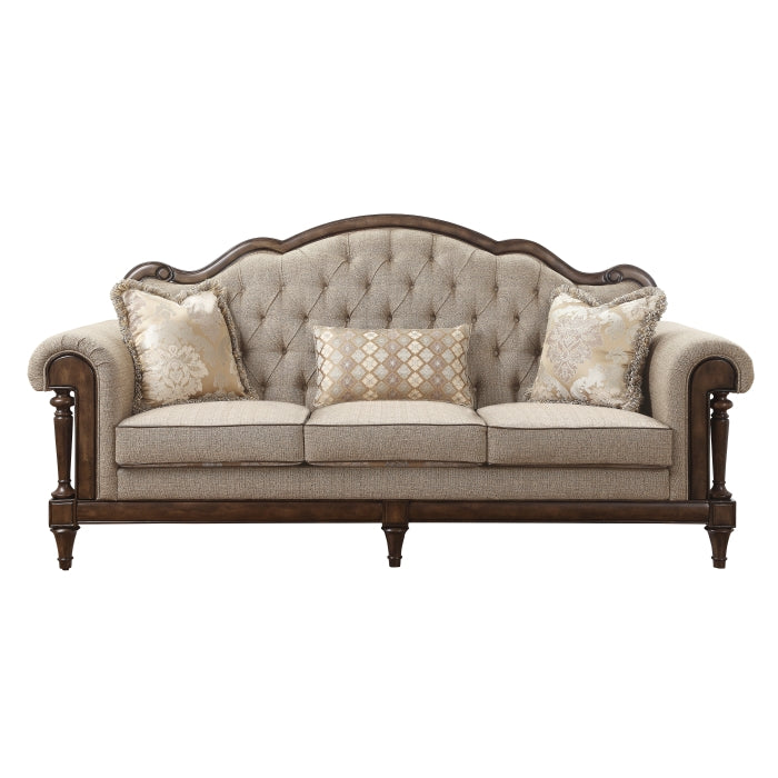 Heath Court Brown Oak Sofa - Ornate Home