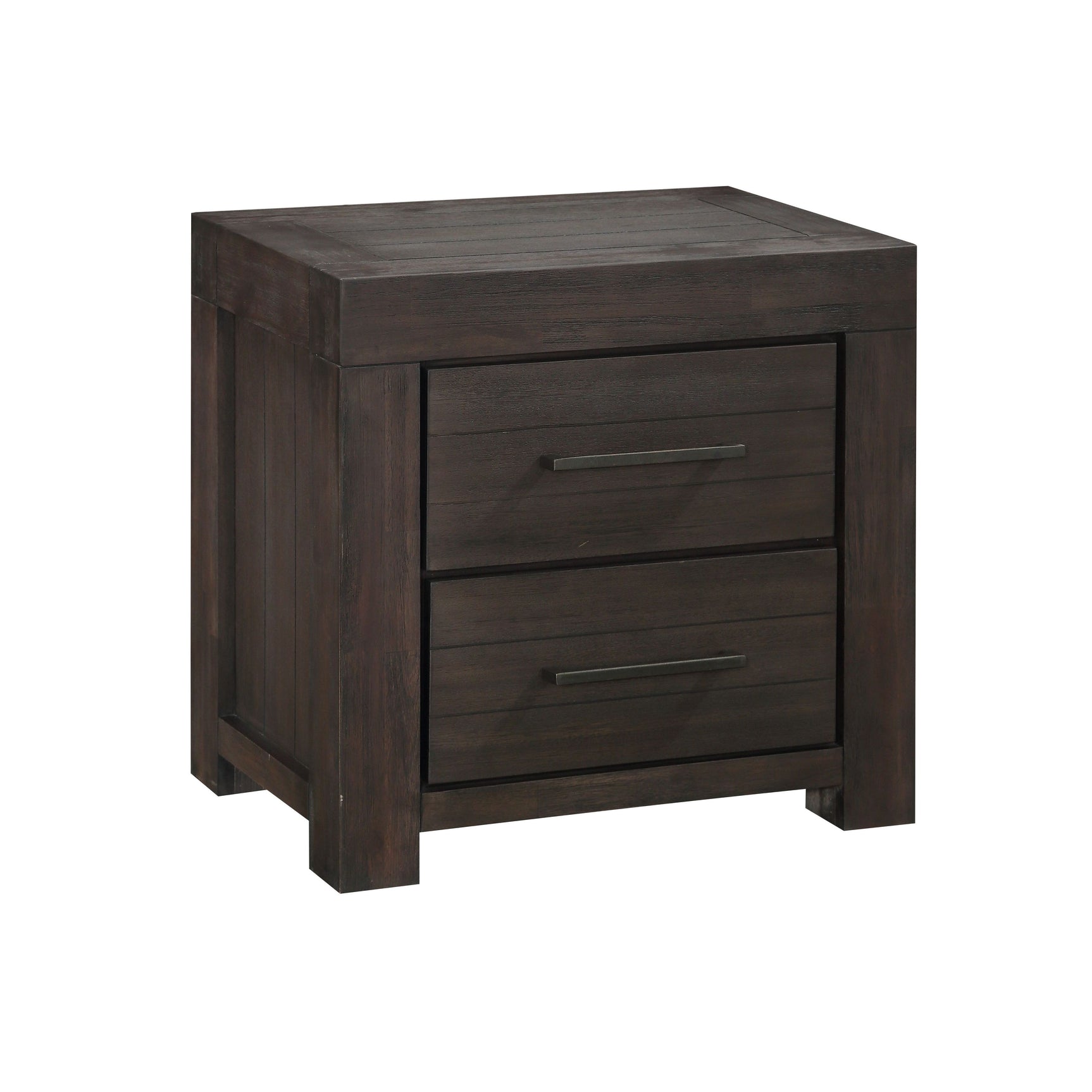 Heath Two Drawer Nightstand in Basalt Grey - Ornate Home