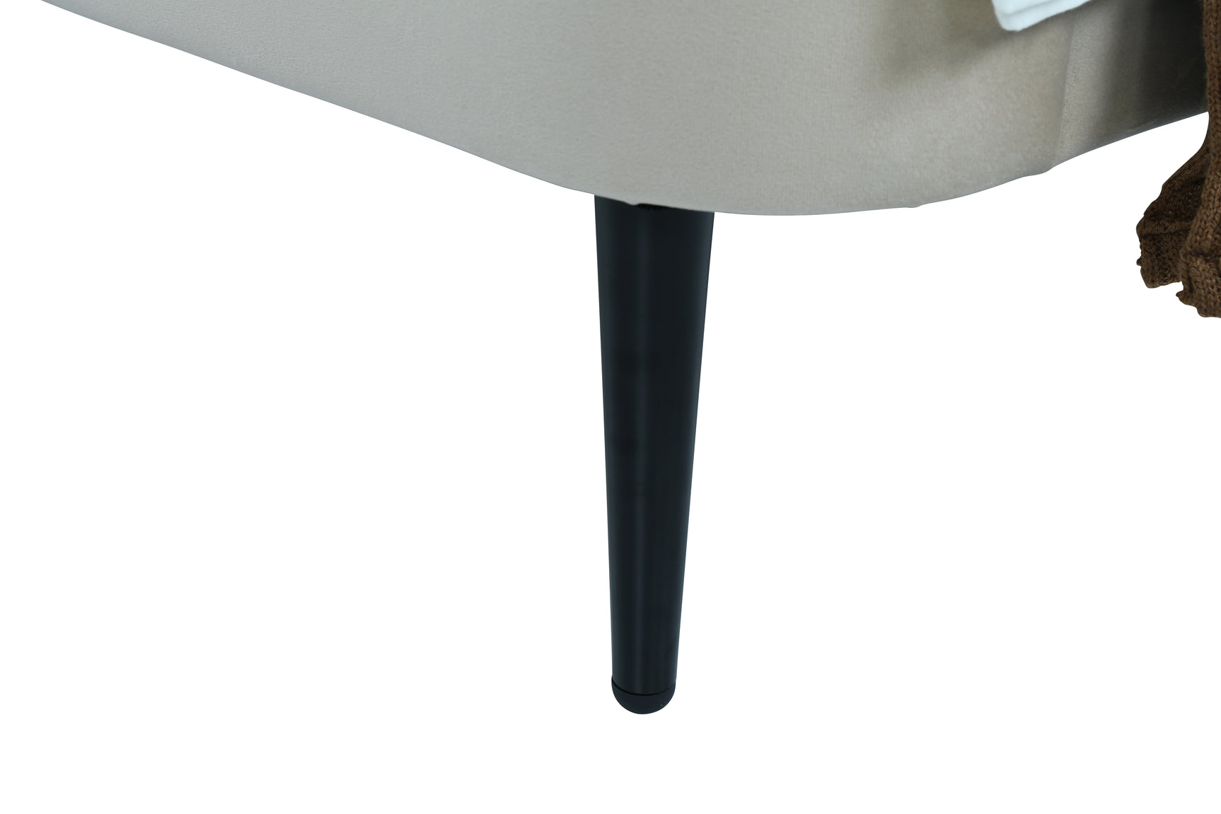 Heather Twin Bed in Cream with Black Legs - Ornate Home