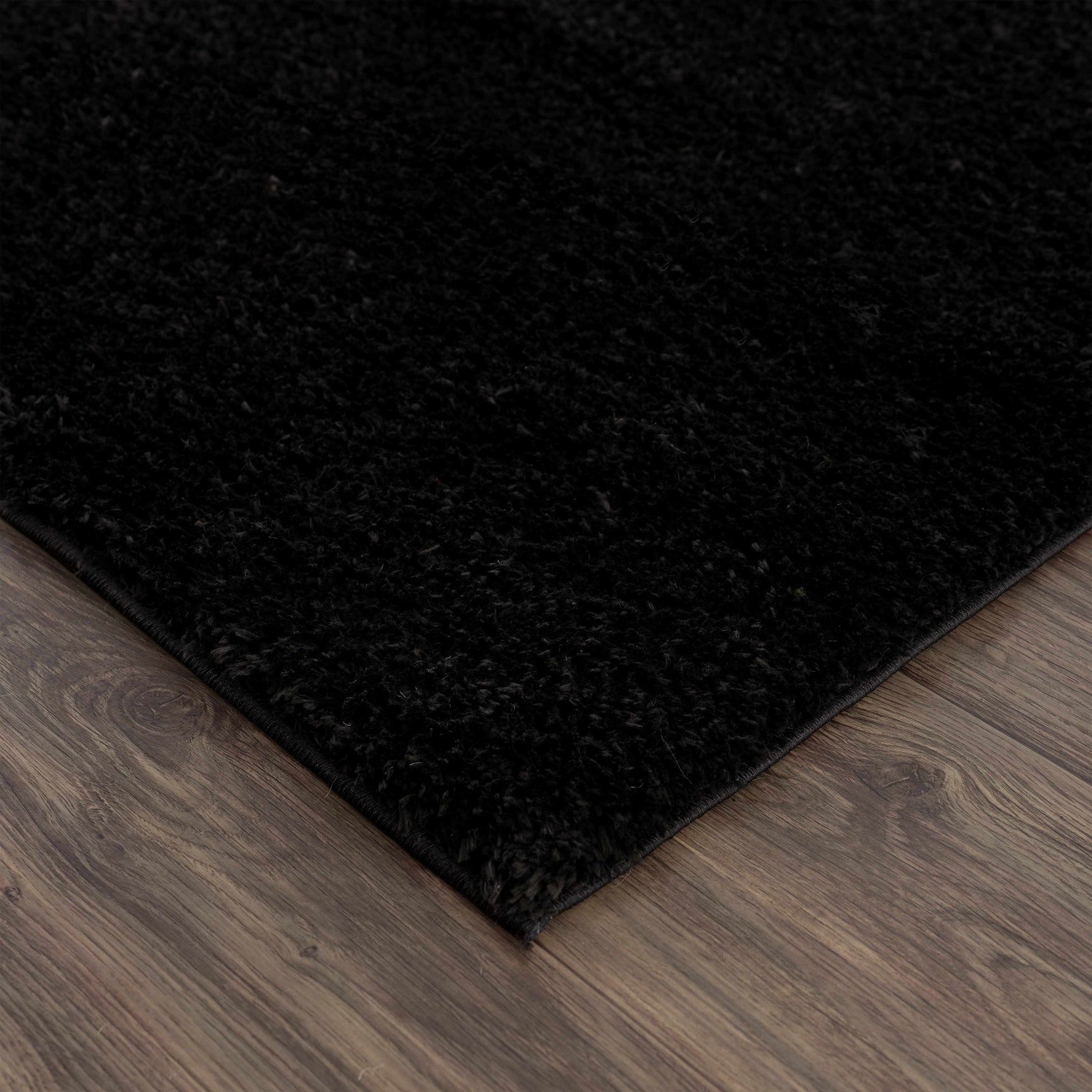 Heavenly Solid Black Plush Rug - Clearance - Ornate Home