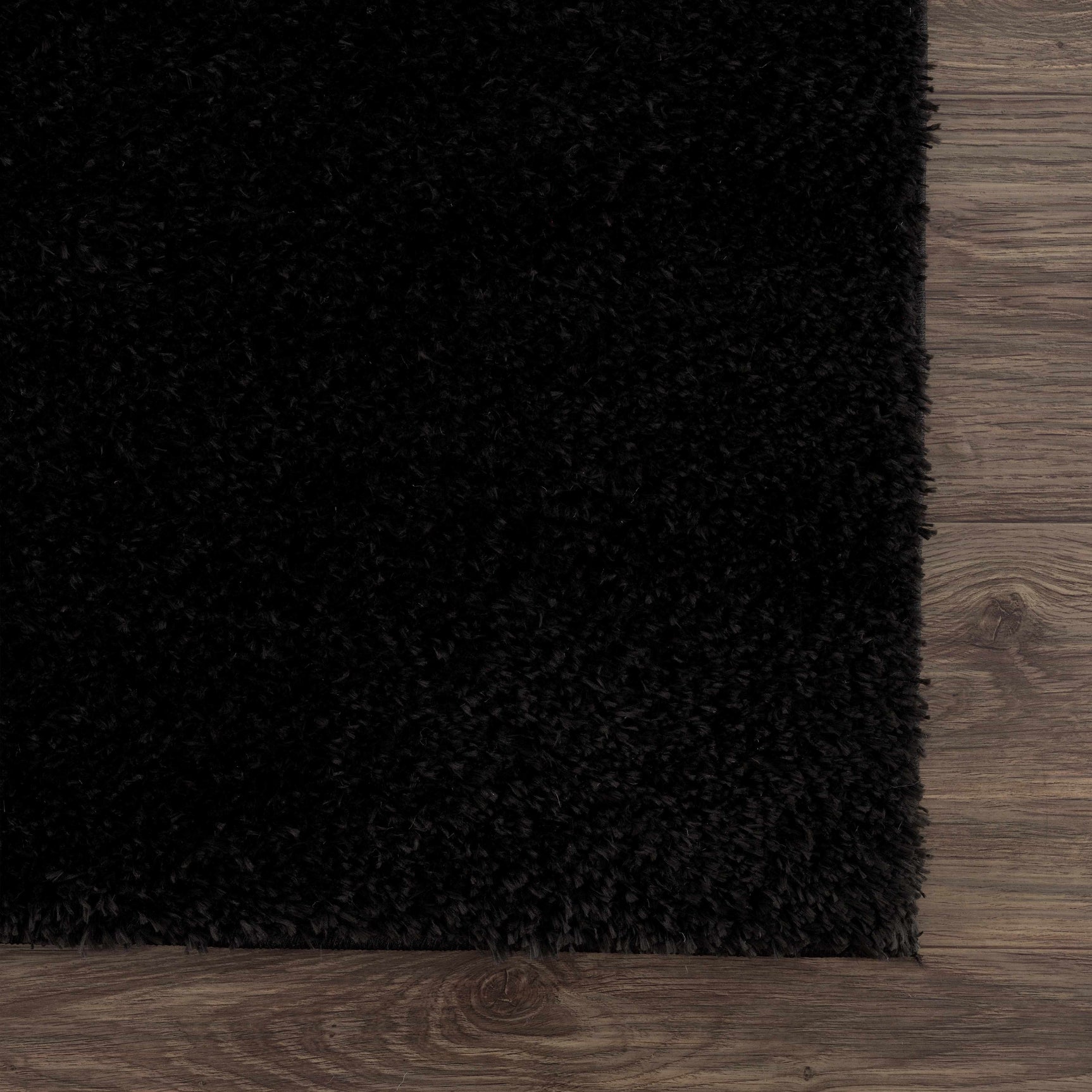 Heavenly Solid Black Plush Rug - Clearance - Ornate Home