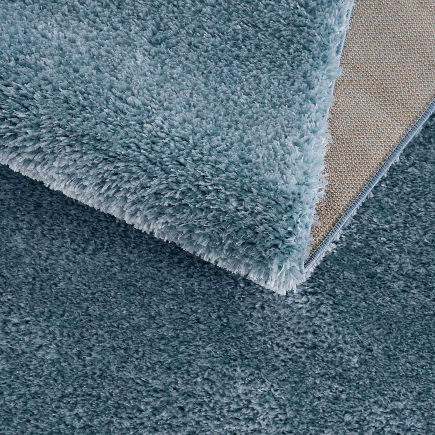 Heavenly Solid Blue Plush Rug - Clearance - Ornate Home