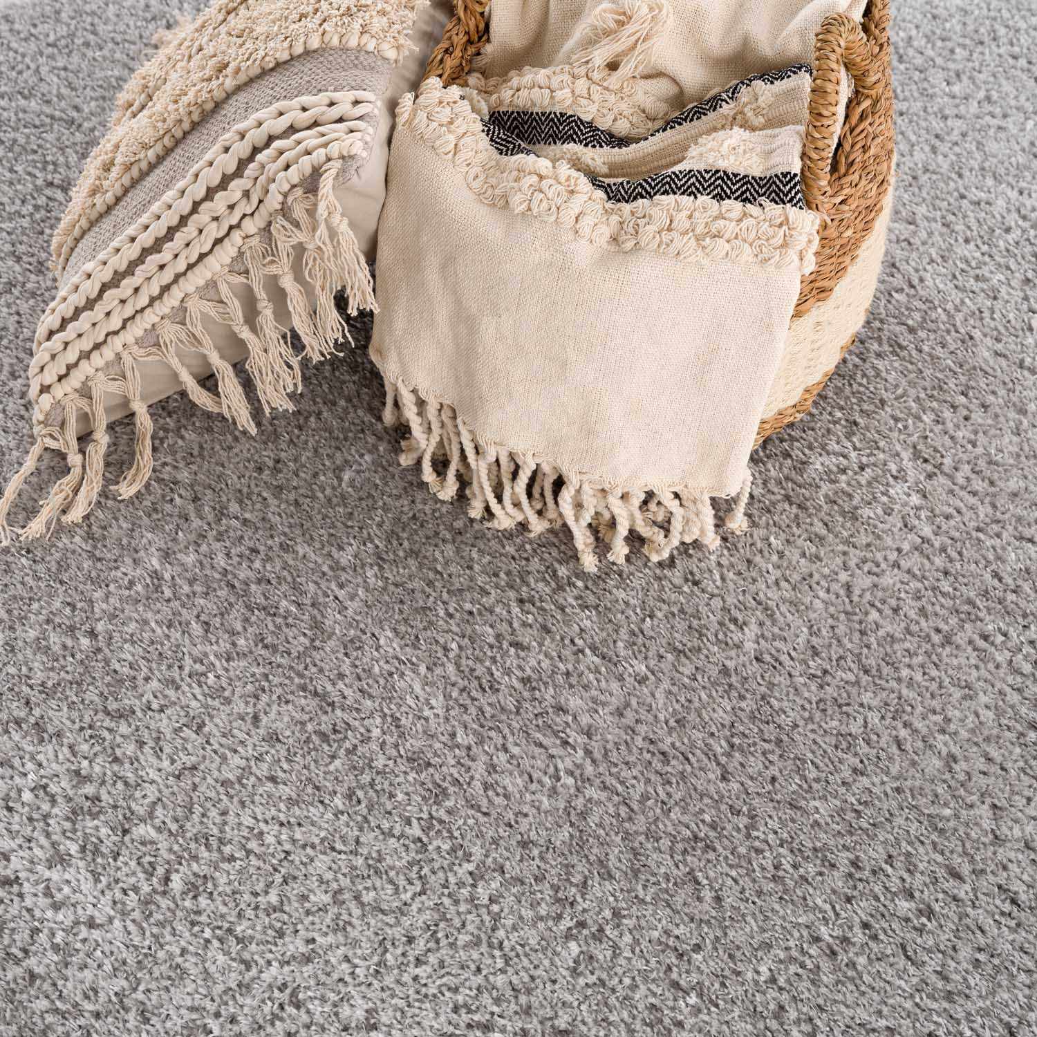 Heavenly Solid Light Gray Plush Rug - Clearance - Ornate Home