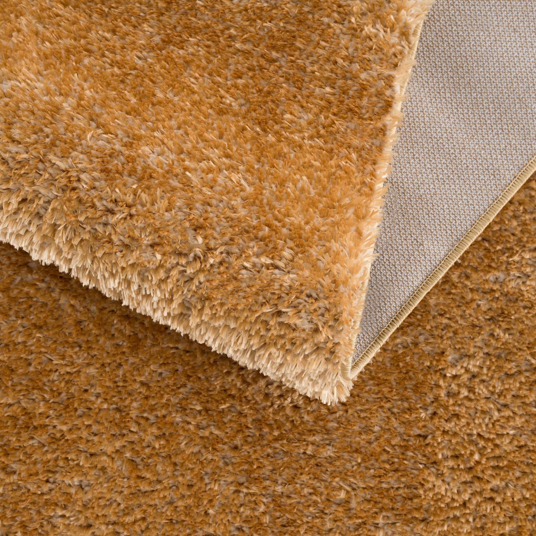 Heavenly Solid Mustard Plush Rug - Clearance - Ornate Home