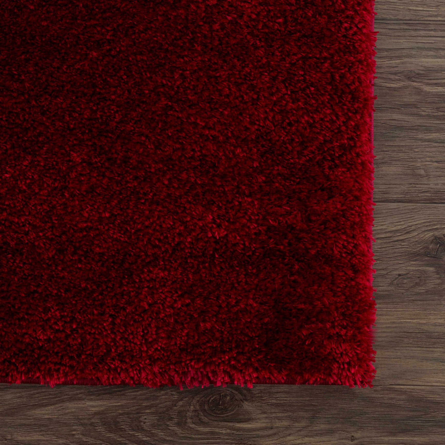 Heavenly Solid Red Plush Rug - Clearance - Ornate Home