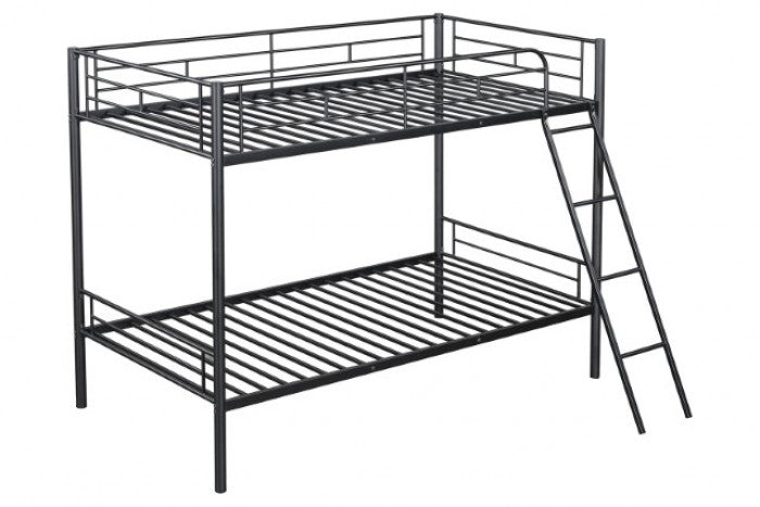Hector Black Twin/Twin Bunk Bed - Ornate Home
