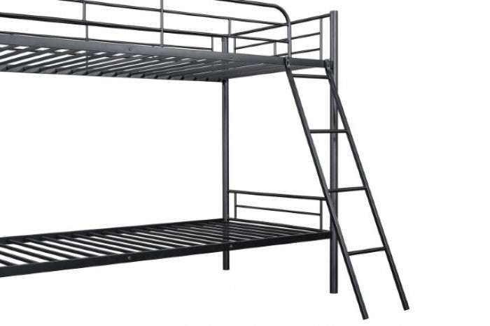 Hector Black Twin/Twin Bunk Bed - Ornate Home