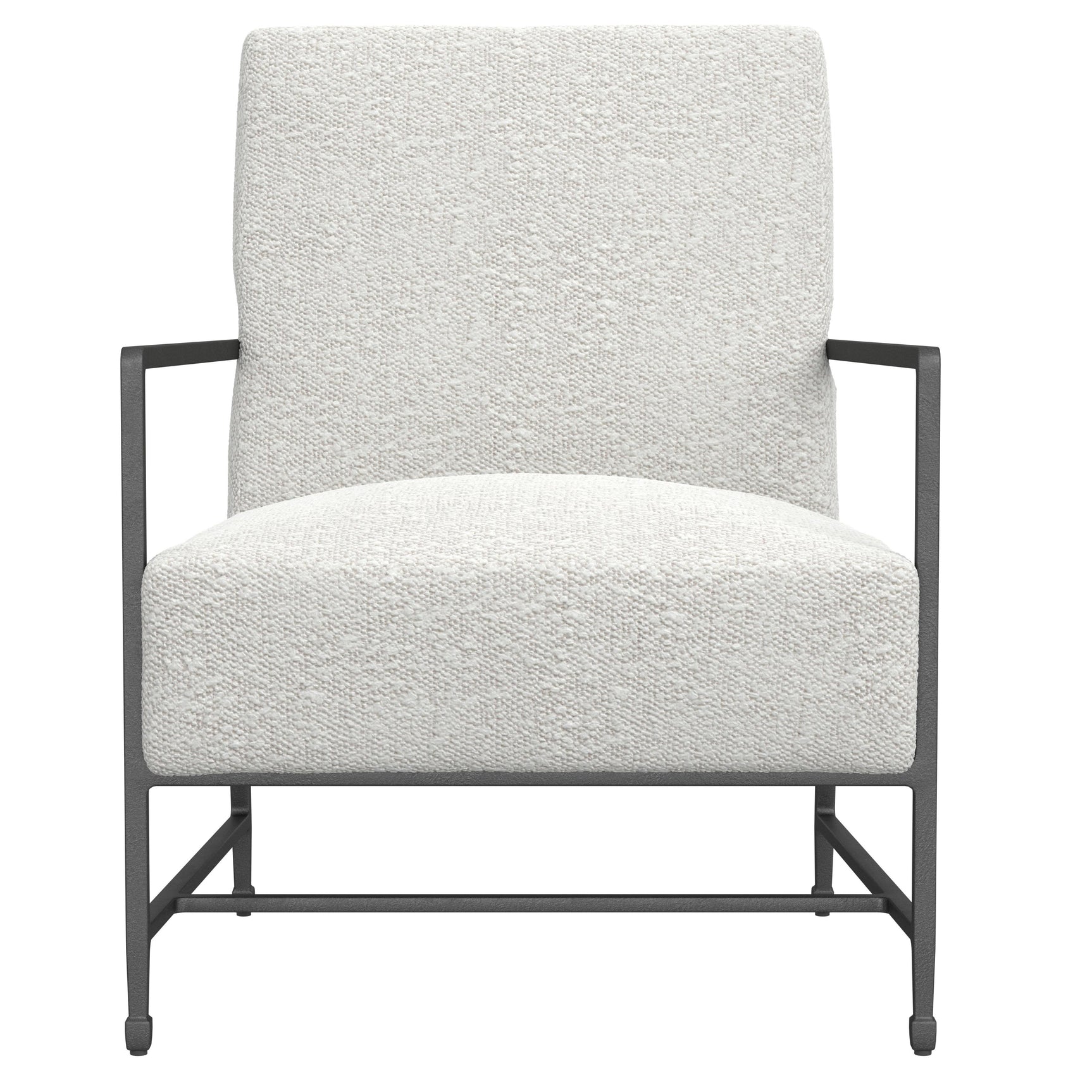 Hector White/Cream Fabric Chair - Ornate Home