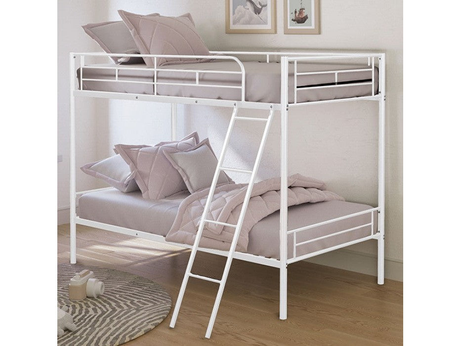 Hector White Twin/Twin Bunk Bed - Ornate Home