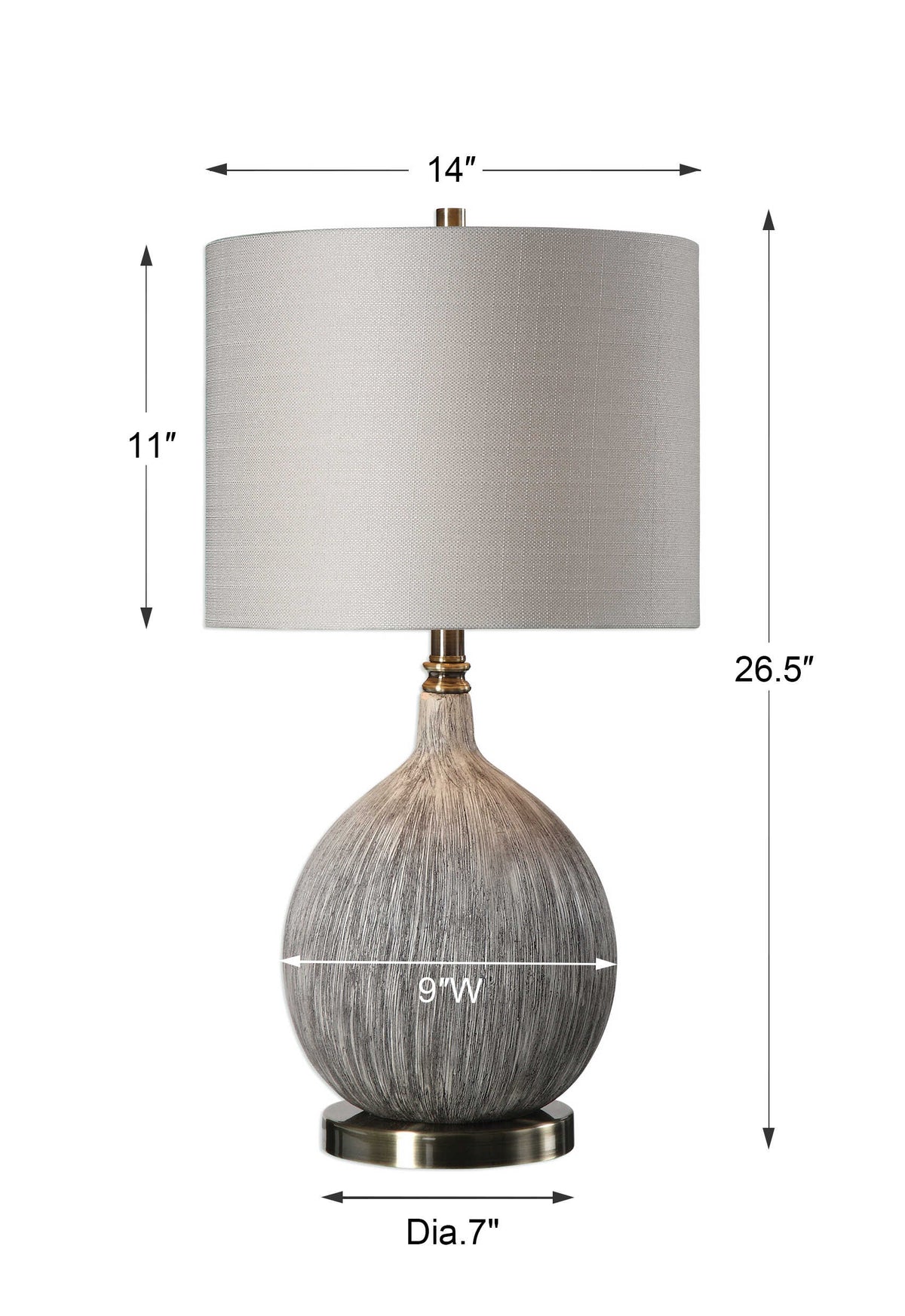 Hedera Textured Ivory Table Lamp - Ornate Home