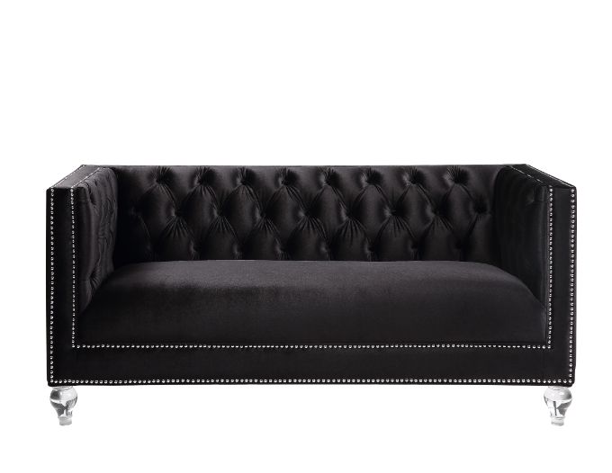 Heibero Black Loveseat W/2 Pillows - Ornate Home