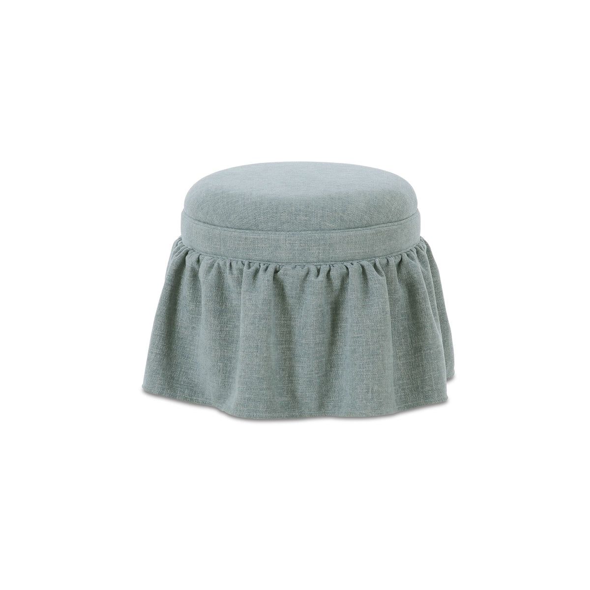 Heidi Light Blue Storage Ottoman - Ornate Home
