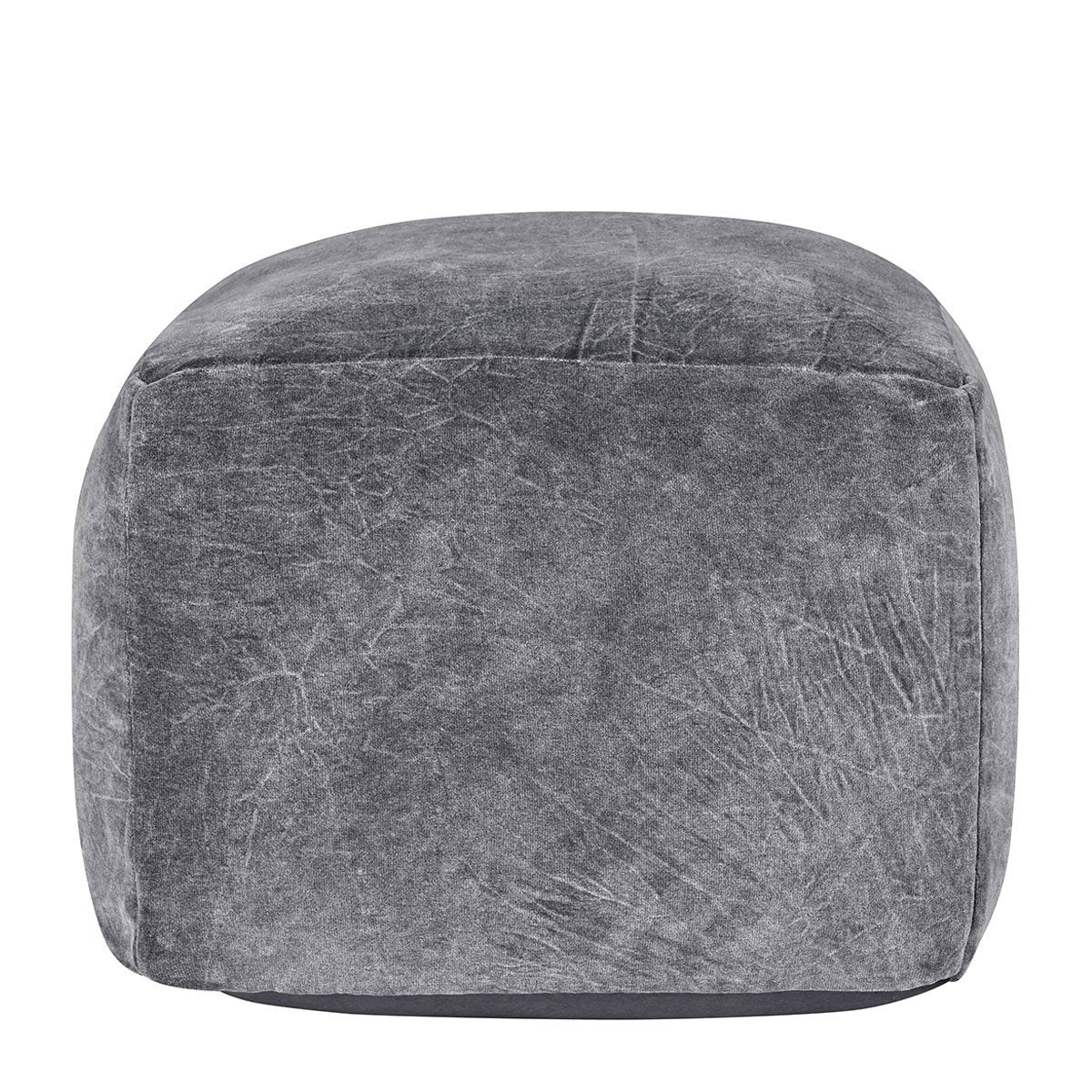 Heirloom Gray Velvet Pouf - Ornate Home
