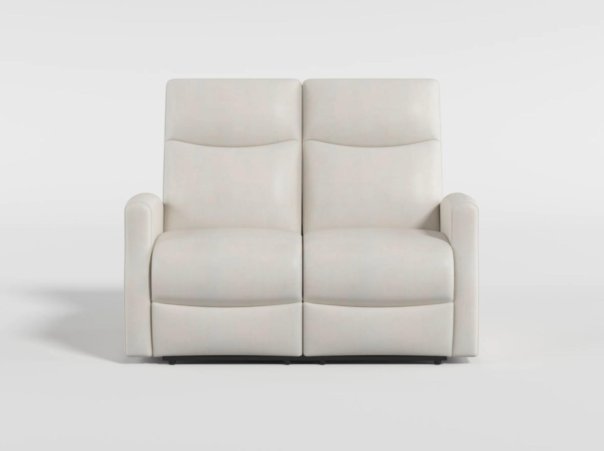 Heisley White Double Reclining Loveseat - Ornate Home