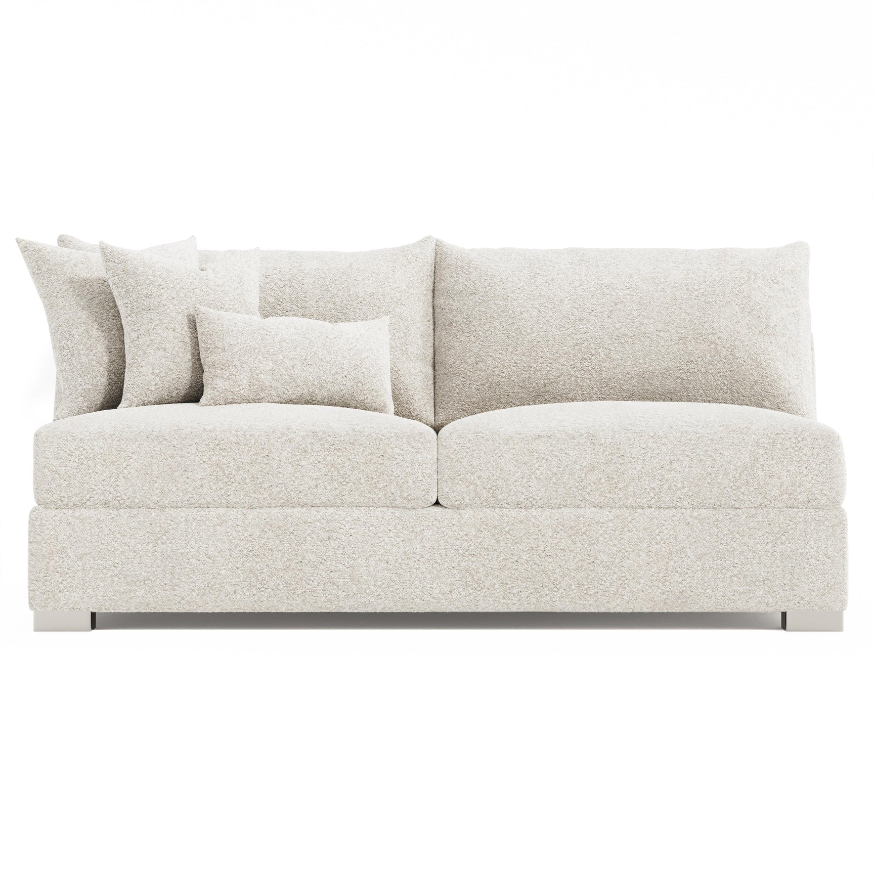 Helena Gold Armless Loveseat Metal Foot - Ornate Home