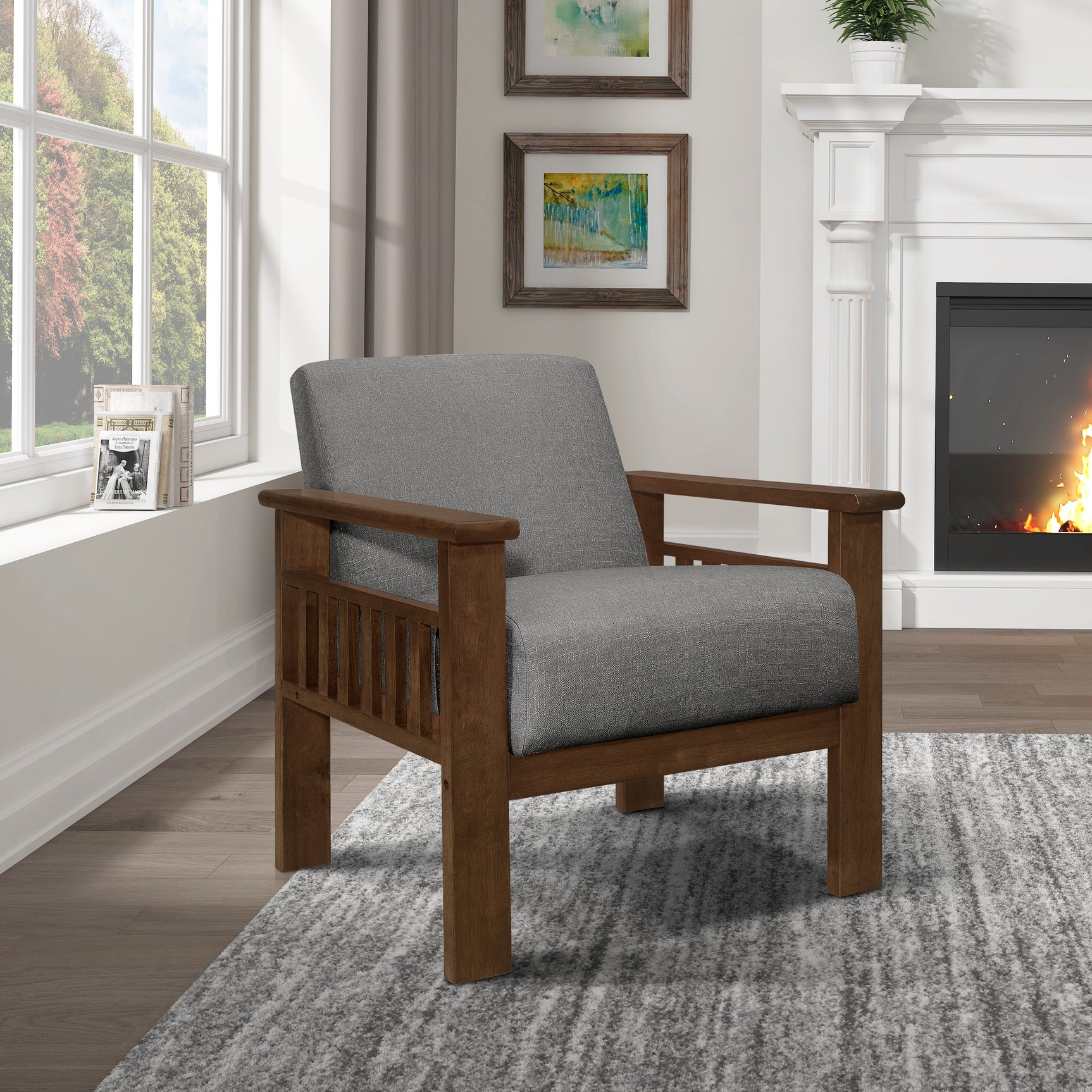 Helena Gray Accent Chair - Ornate Home