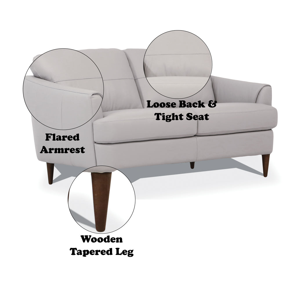 Helena Loveseat in Pearl Gray - Ornate Home