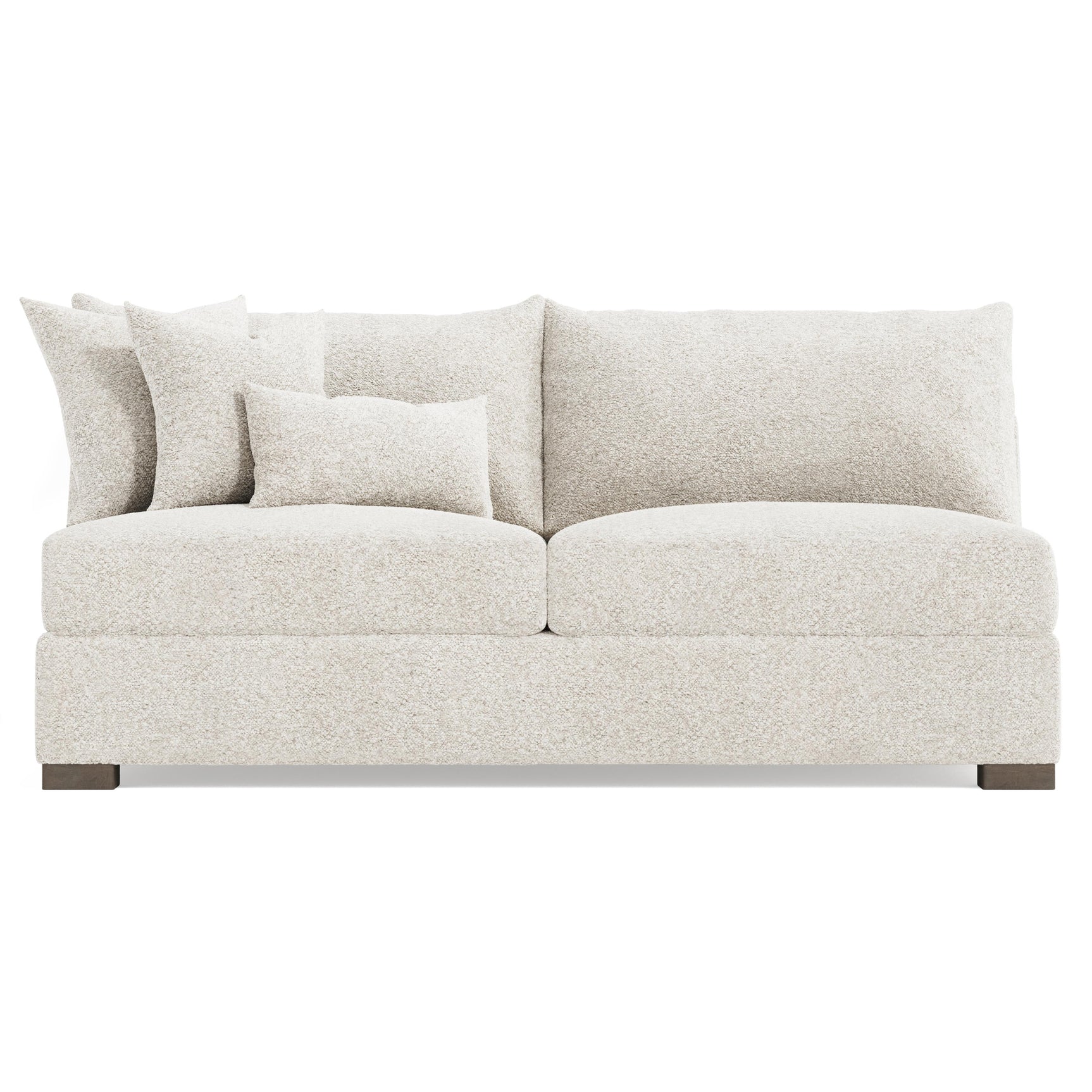 Helena Portobello Armless Loveseat Wood Foot - Ornate Home