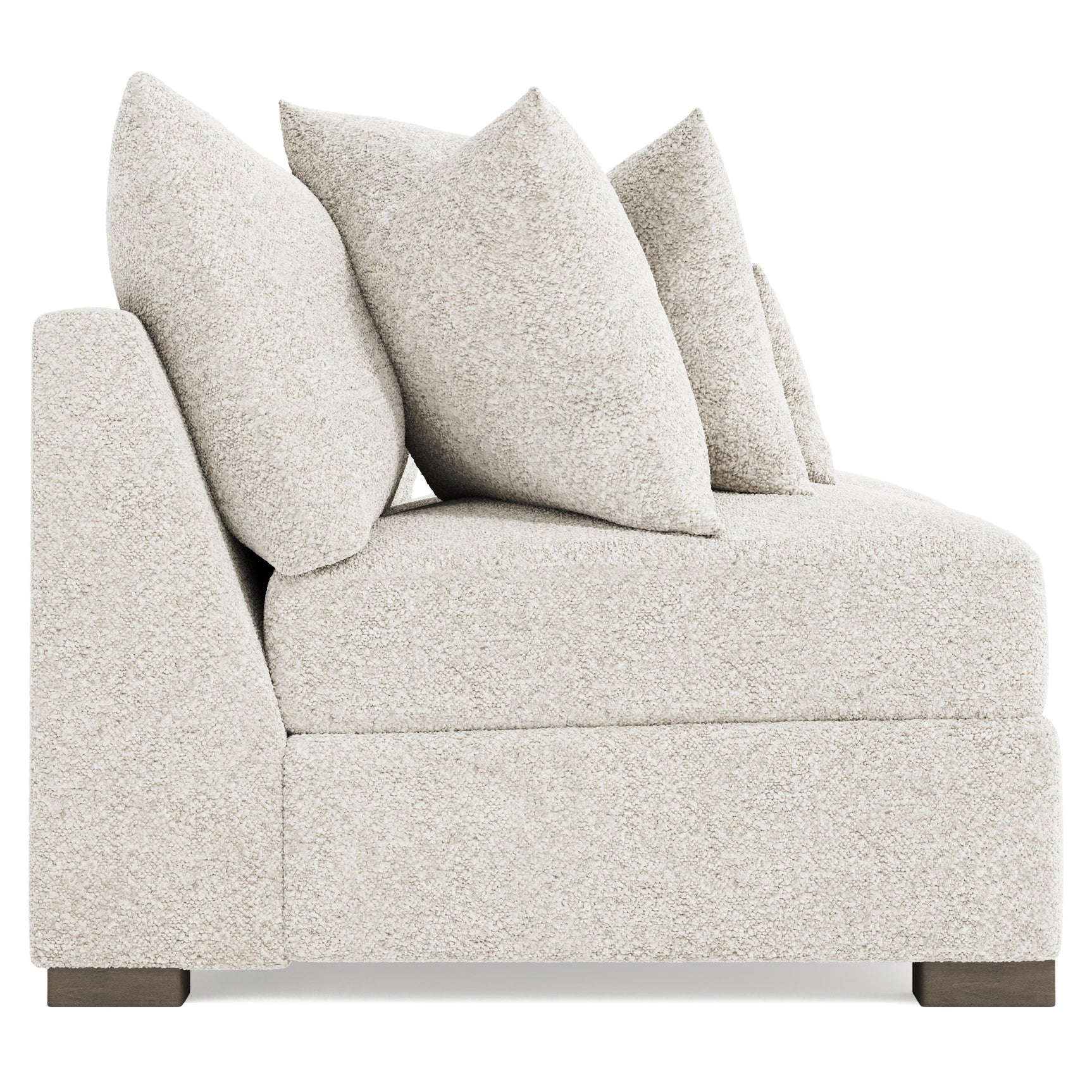 Helena Portobello Armless Loveseat Wood Foot - Ornate Home