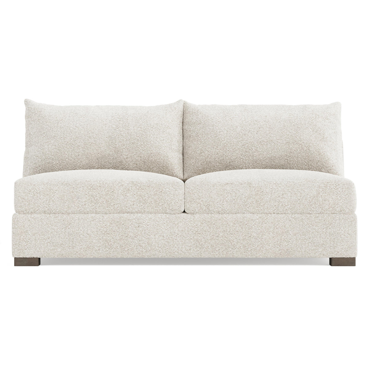Helena Portobello Armless Loveseat Wood Foot - Ornate Home