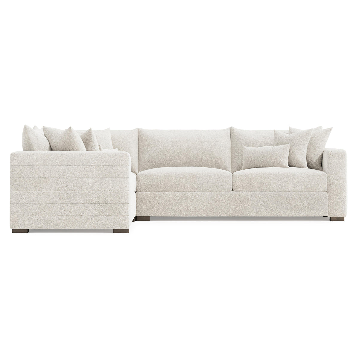Helena Portobello Sectional Wood Foot - Ornate Home