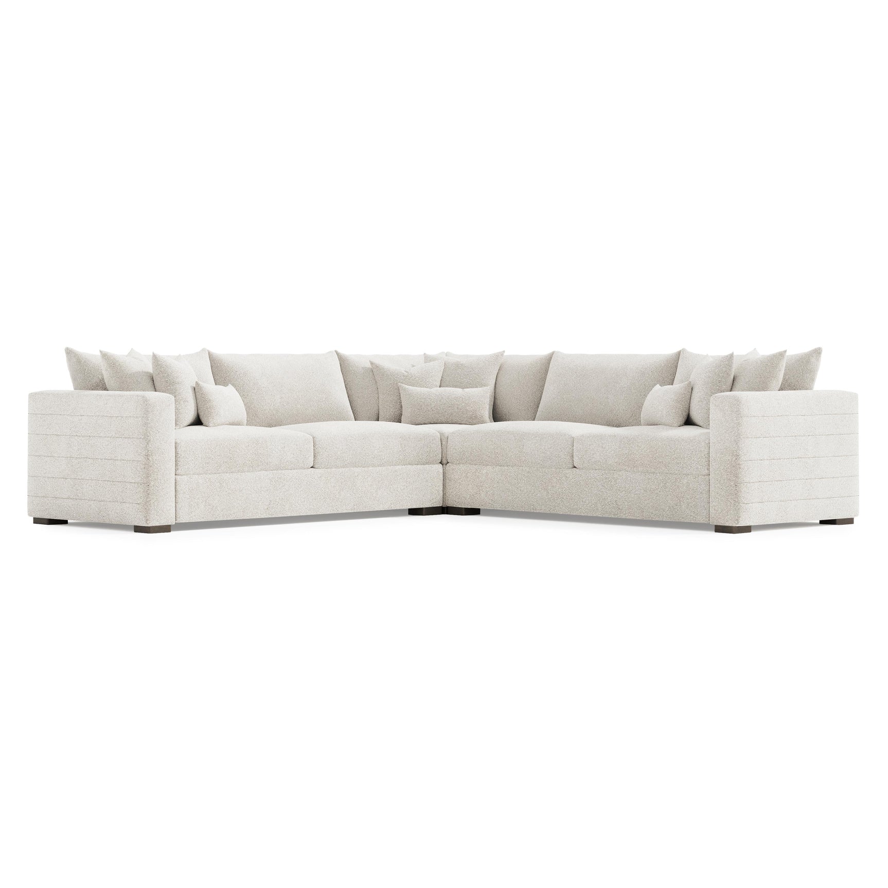 Helena Portobello Sectional Wood Foot - Ornate Home