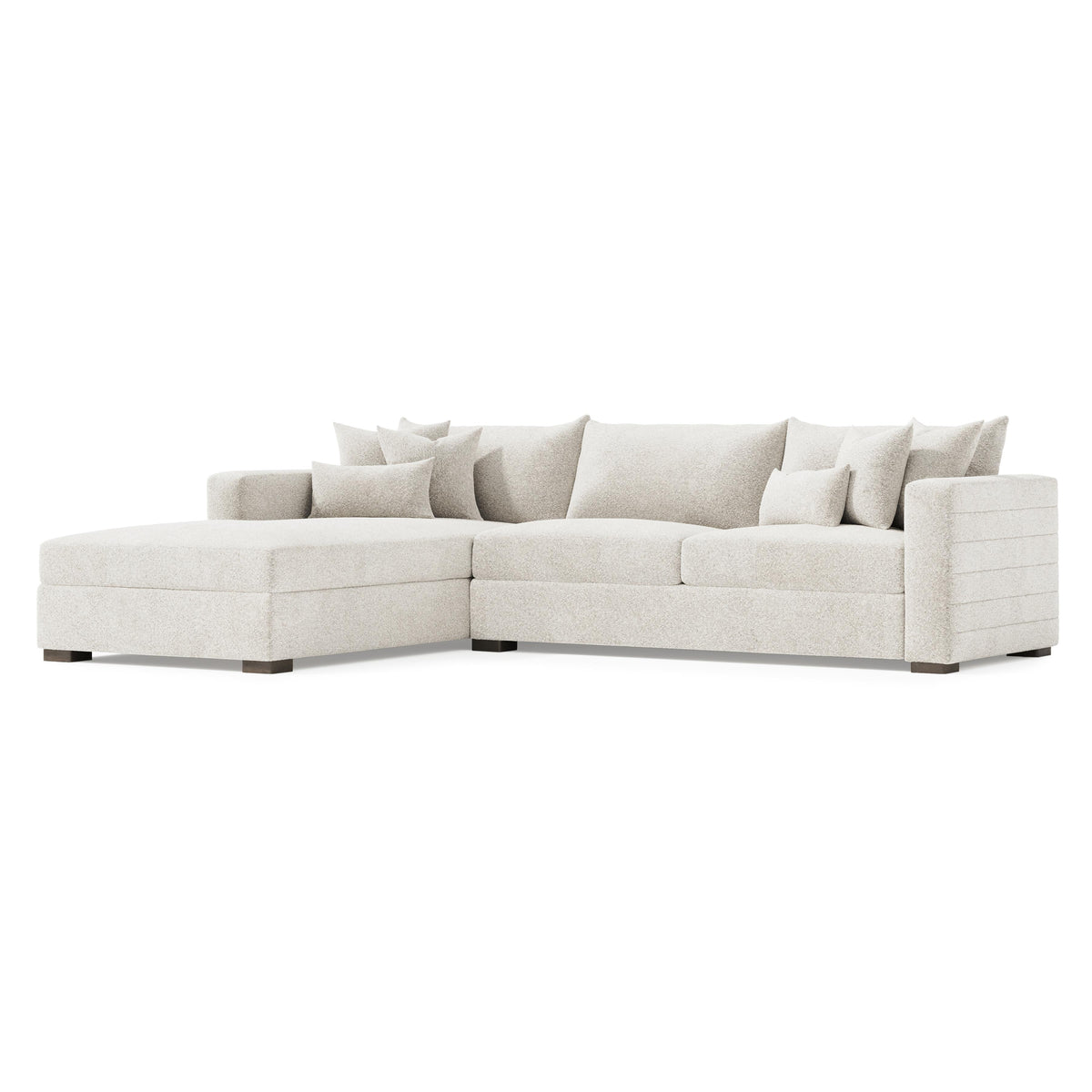 Helena Portobello Sectional Wood Foot - Ornate Home