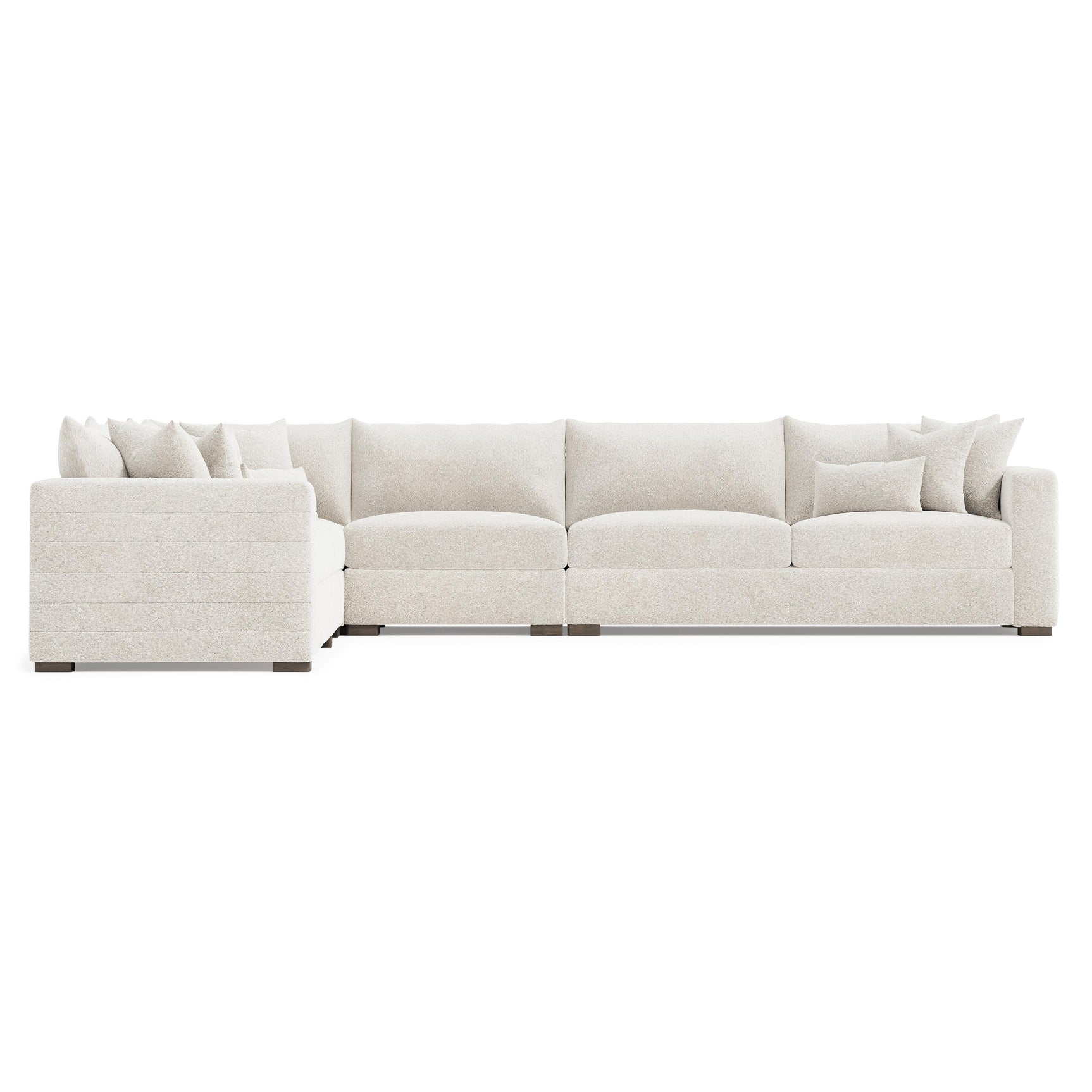 Helena Portobello Sectional Wood Foot - Ornate Home