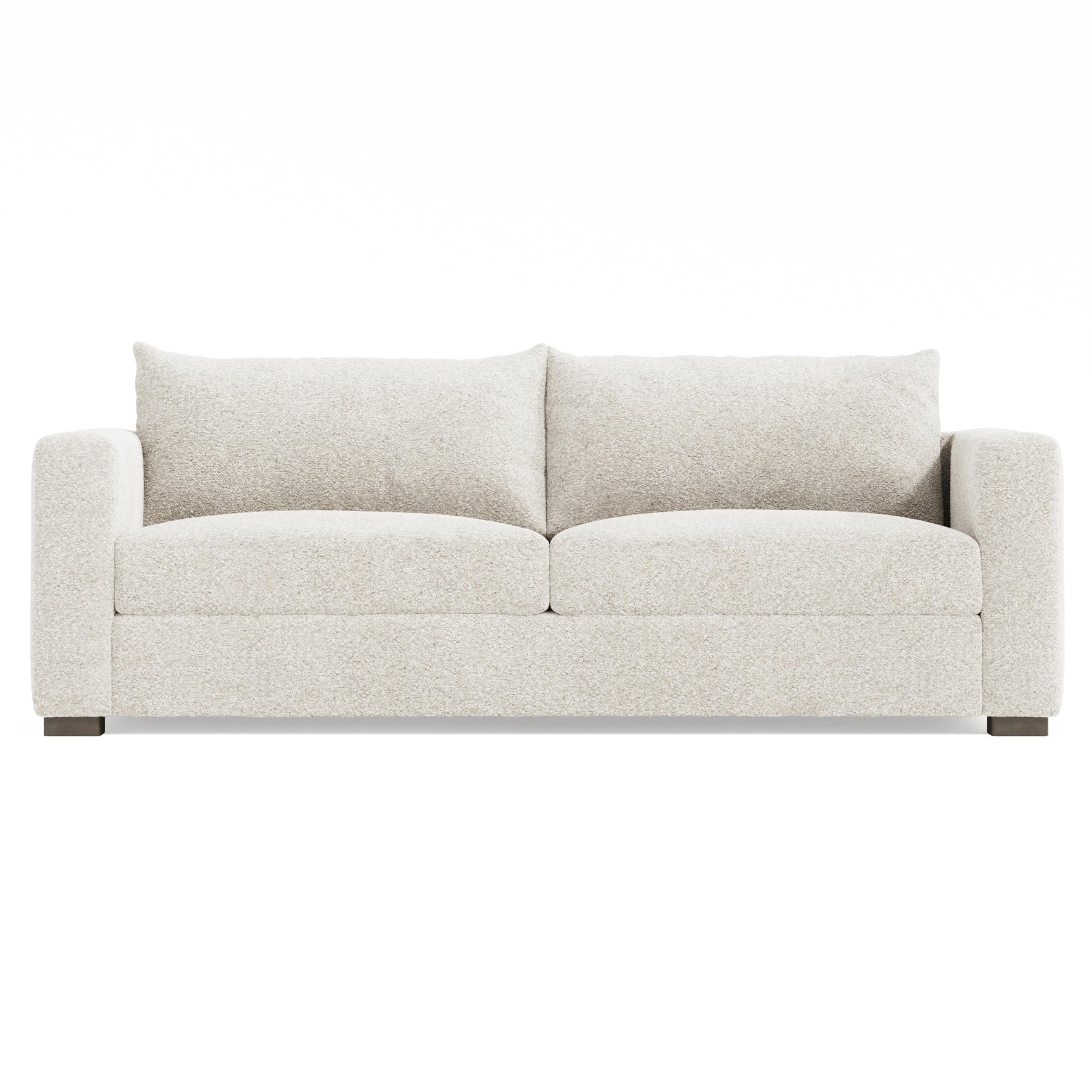 Helena Portobello Sofa Without Pillows Wood Foot - Ornate Home