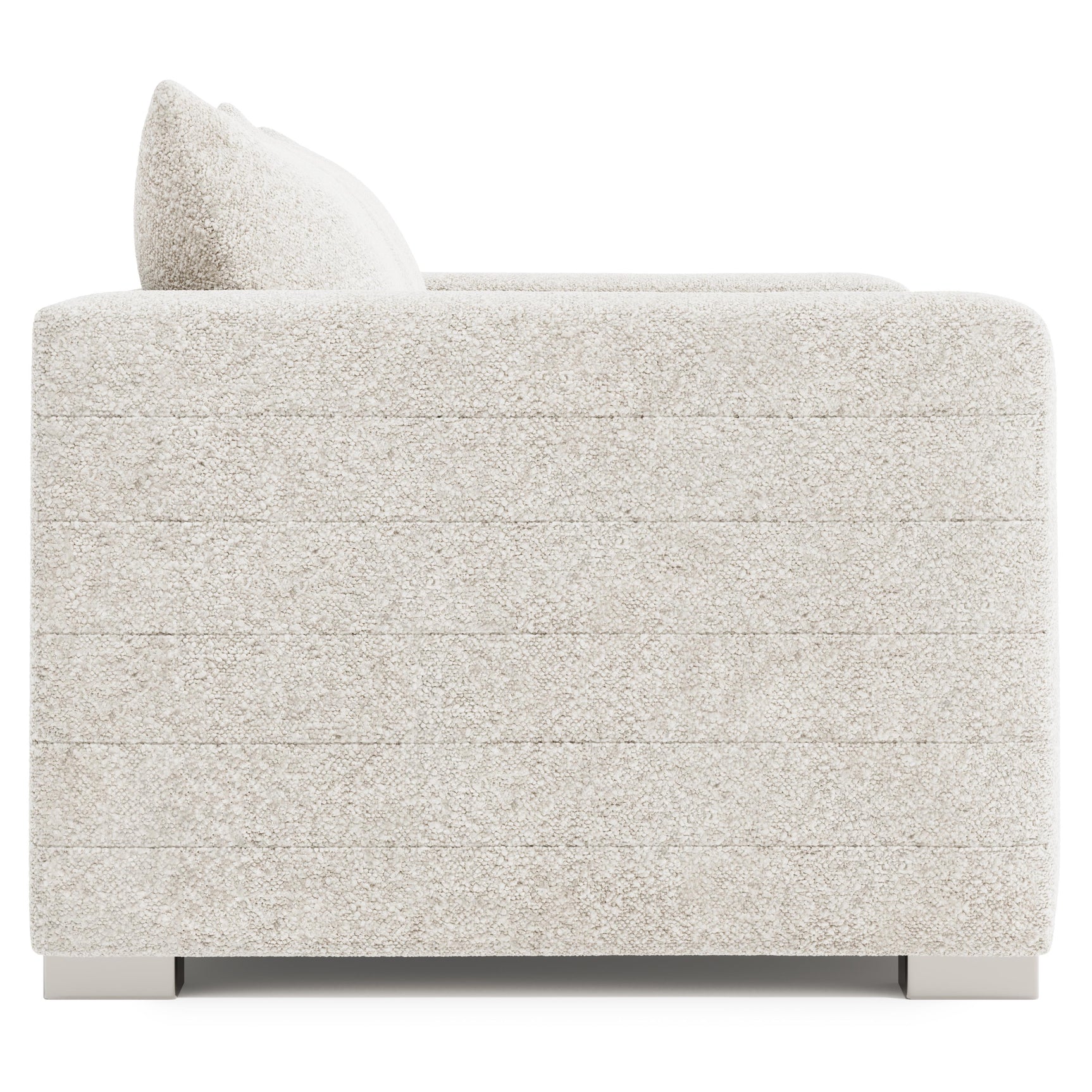 Helena White/Cream Fabric Sofa Metal Foot - Ornate Home