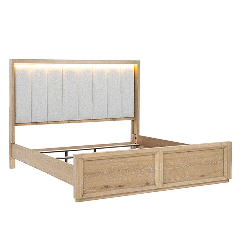 Helios Natural Queen Bed - Ornate Home