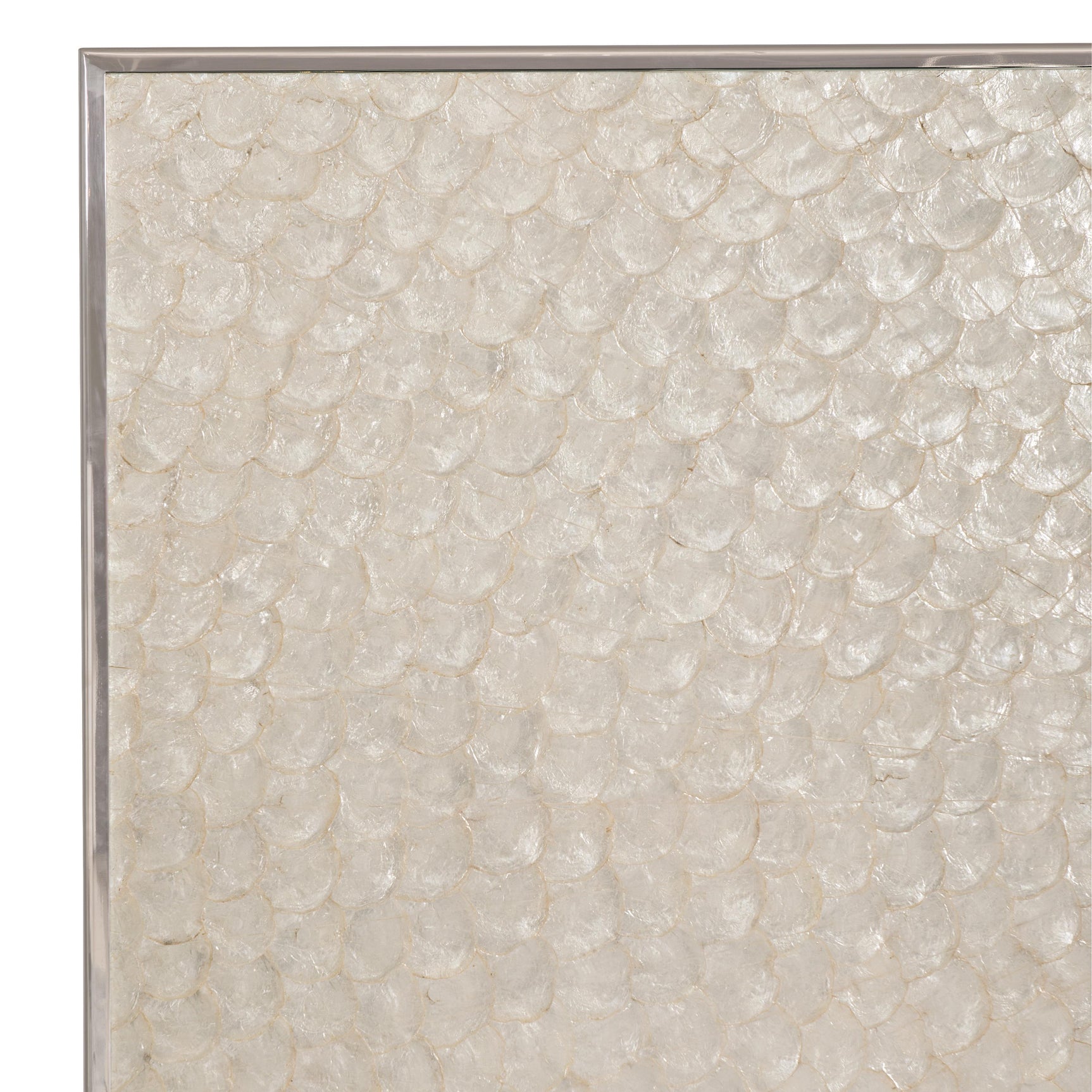 Helios Pure White/Capiz Shell Panel King Bed - Ornate Home