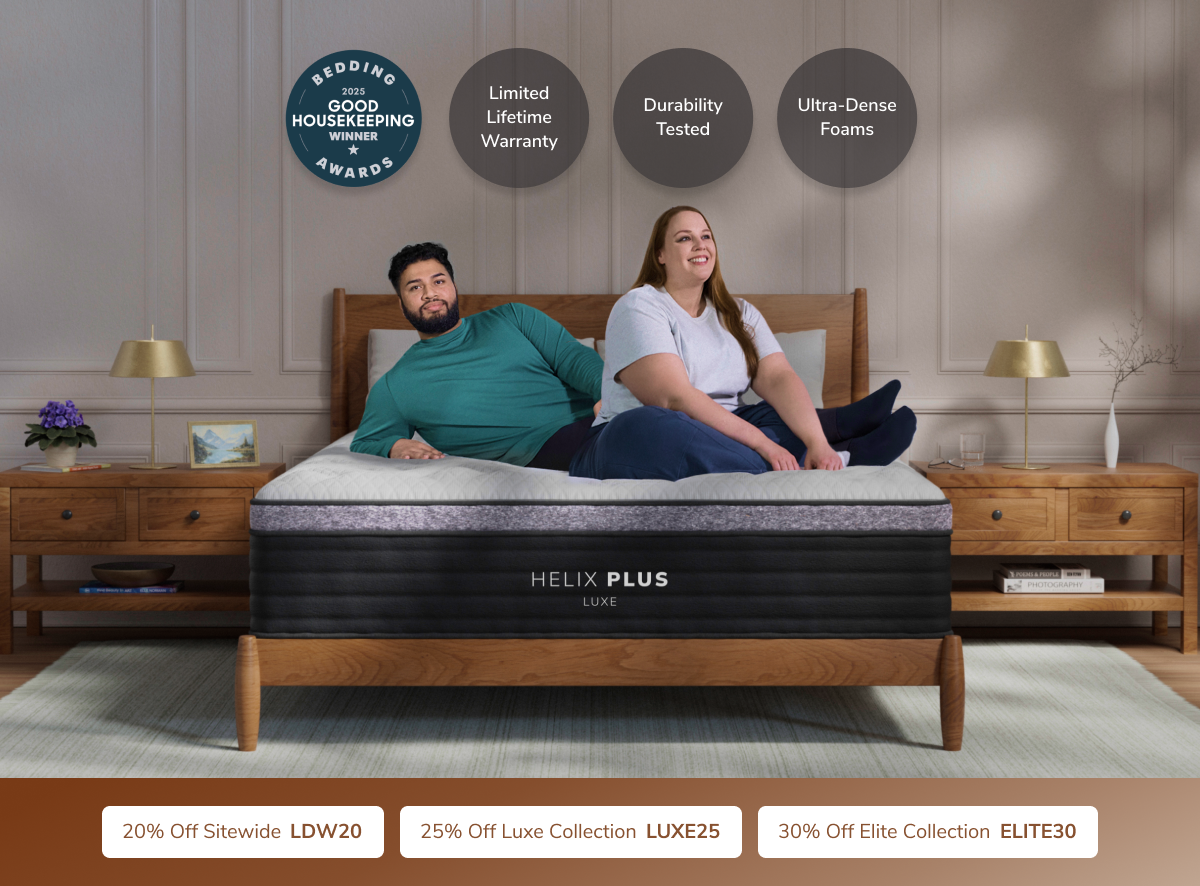 Helix Plus Luxe White/Black Mattress
