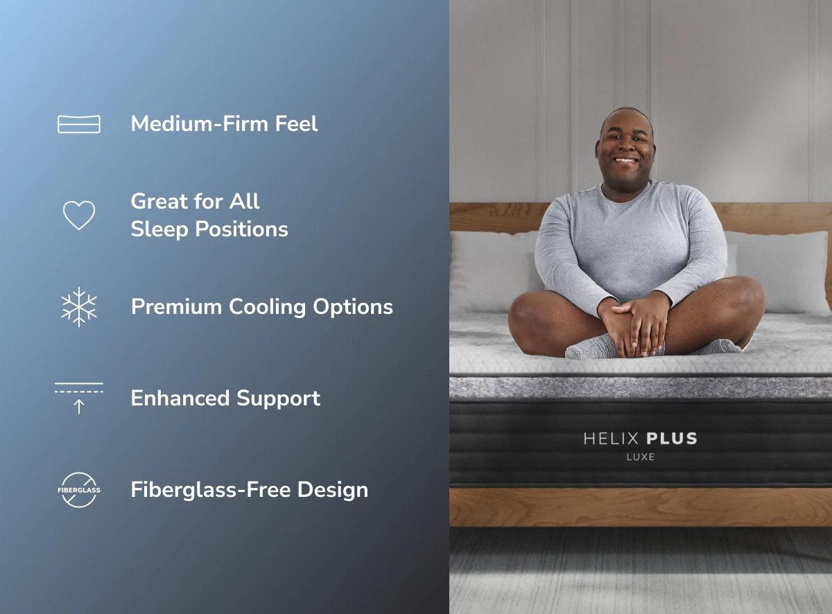 Helix Plus Luxe White/Black Mattress