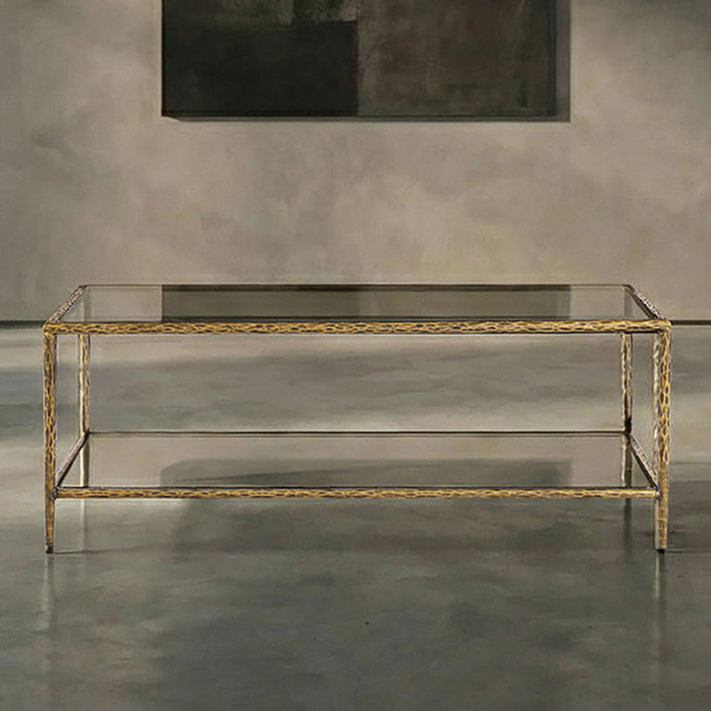 Helma Matte Gold Coffee Table - Ornate Home