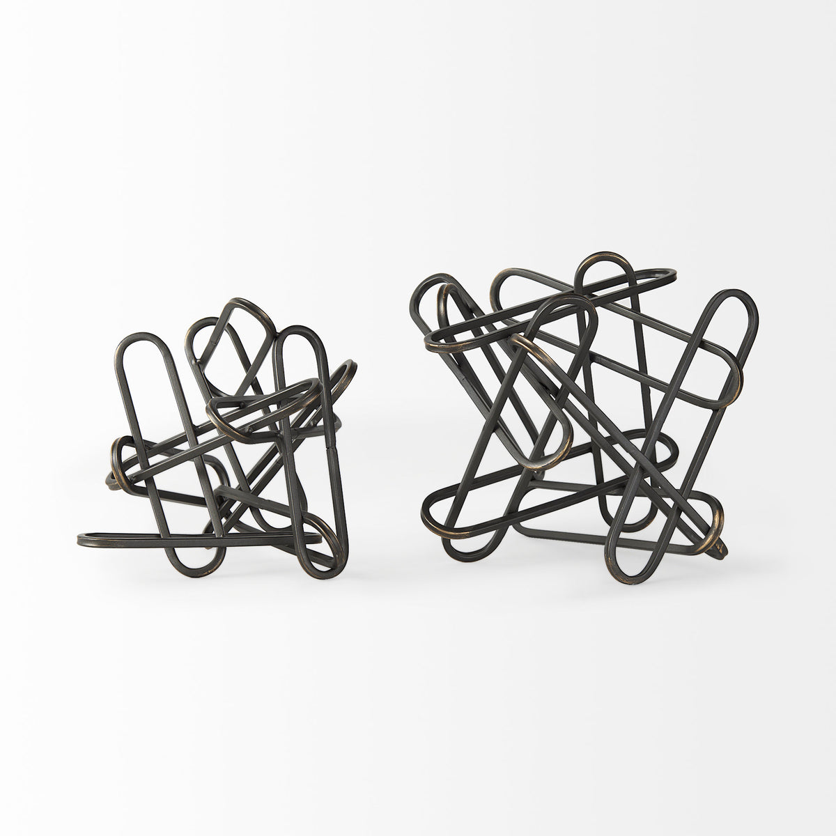 Henderson Black 7.7"H Metal Paperclip Decorative Object - Ornate Home