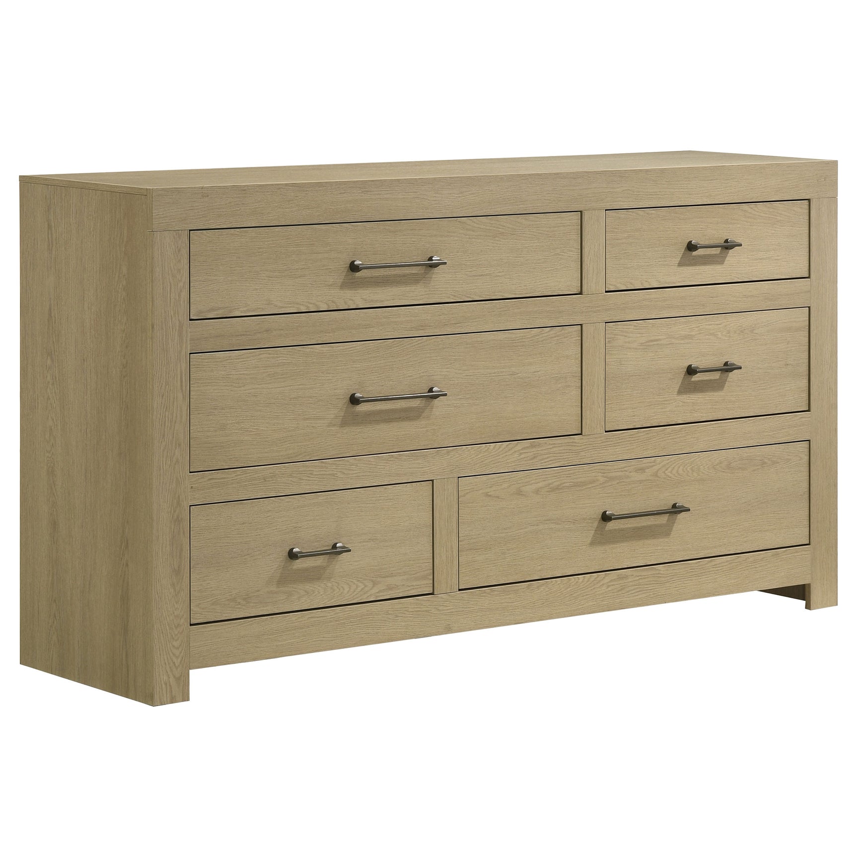 Hendricks Light Oak 5-piece California King Bedroom Set - Ornate Home