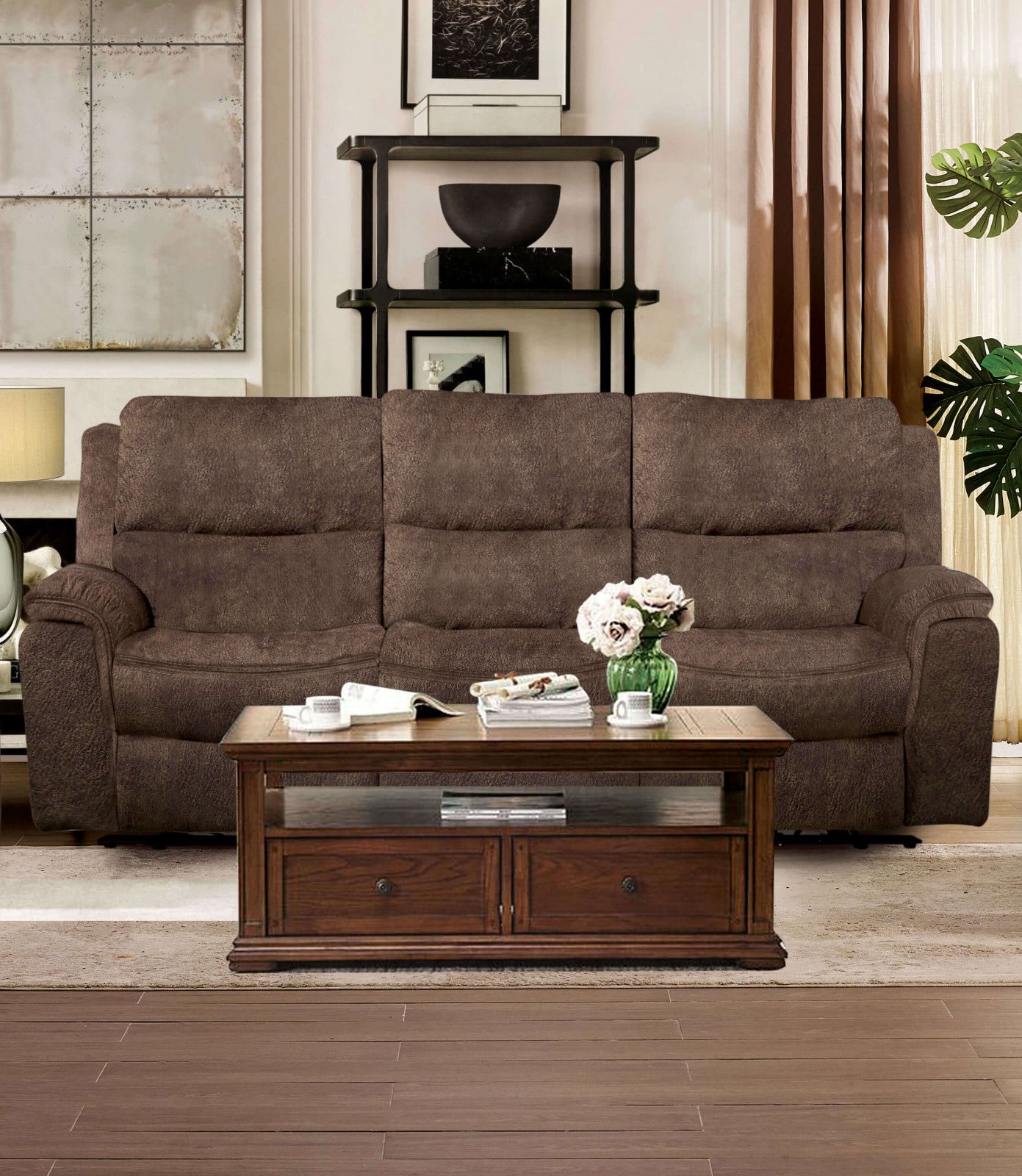 Henricus Dark Brown Sofa & Loveseat - Ornate Home