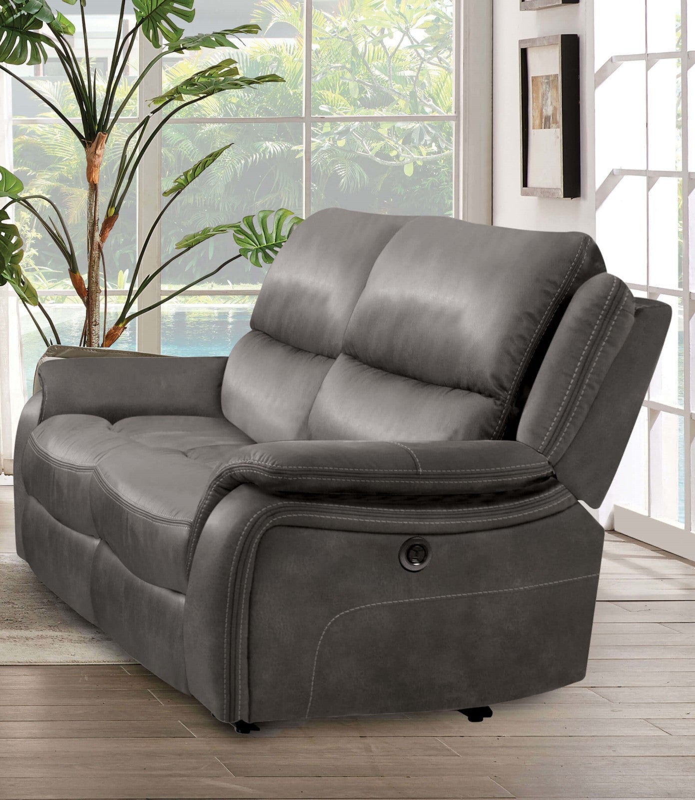 Henricus Dark Gray Sofa & Loveseat - Ornate Home