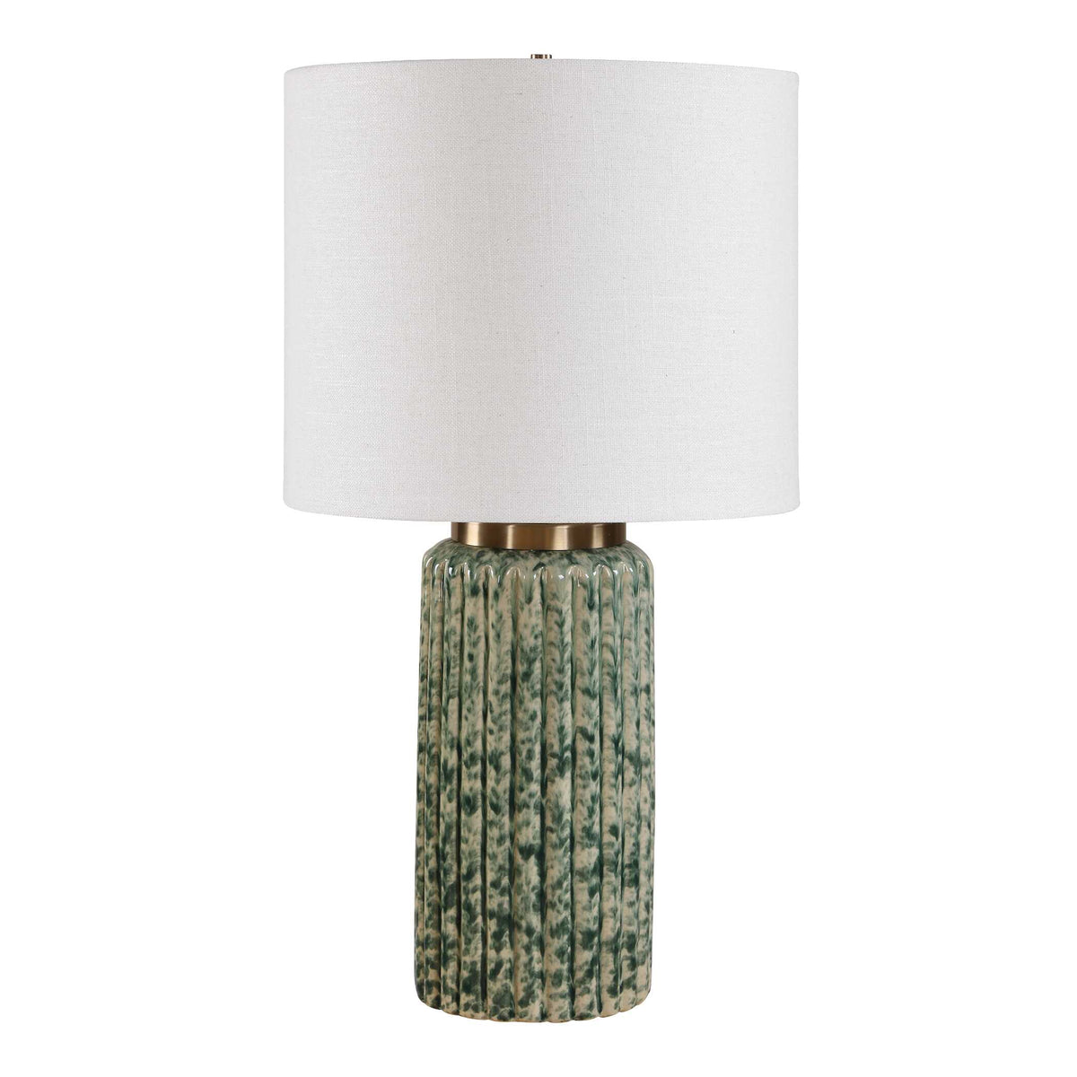 Hensley Ivory/Green Table Lamp - Ornate Home