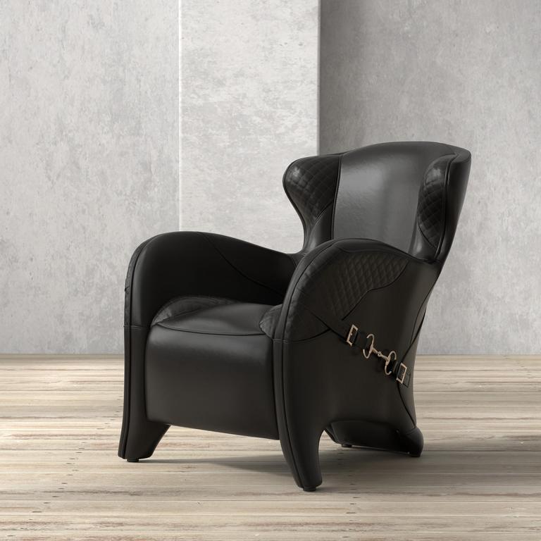 Hera Black Arm Chair - Ornate Home