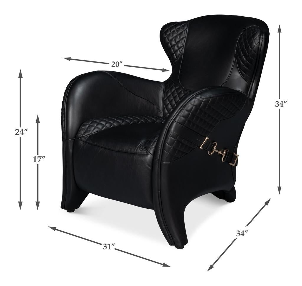 Hera Black Arm Chair - Ornate Home