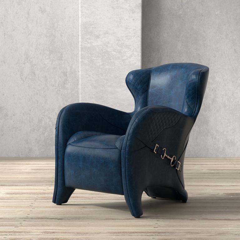 Hera Blue Arm Chair - Ornate Home